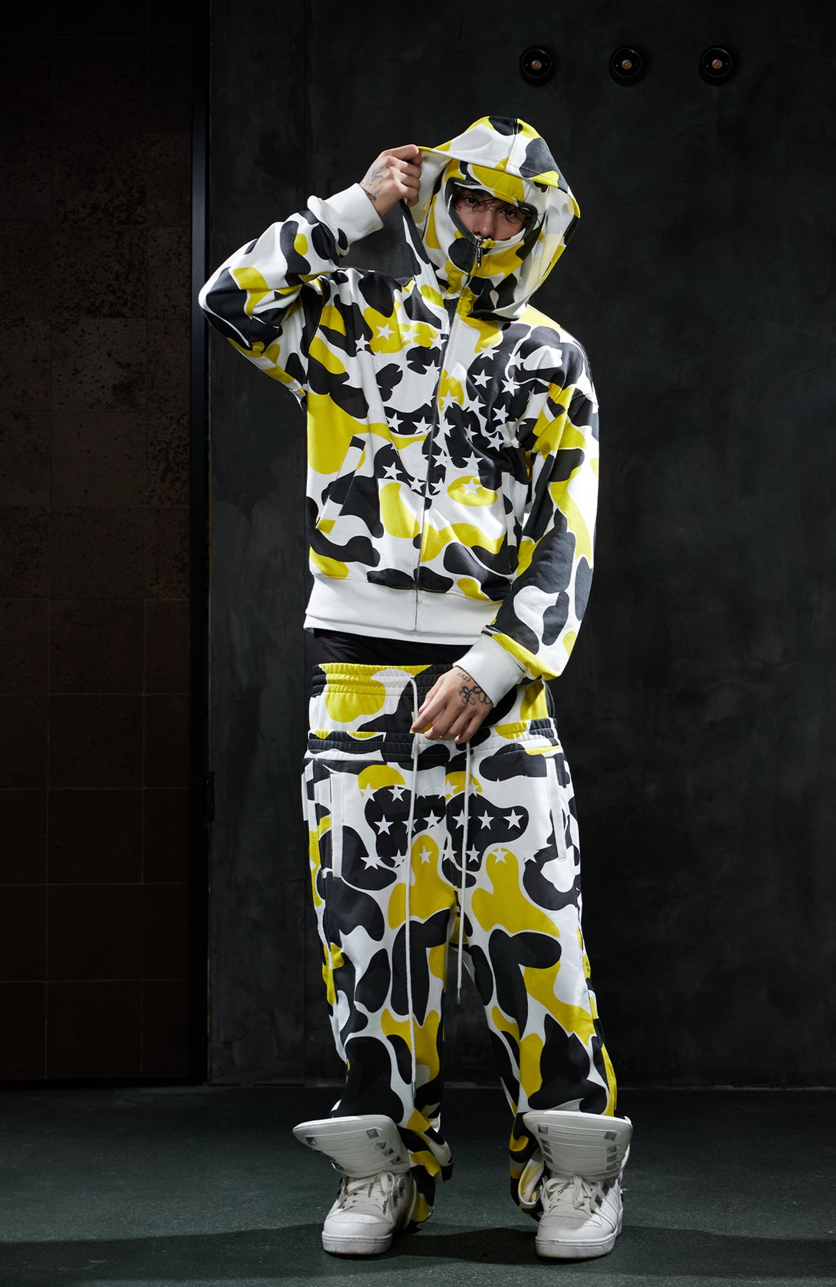 DND4DES Camo Star Full-Print Mask Hoodie