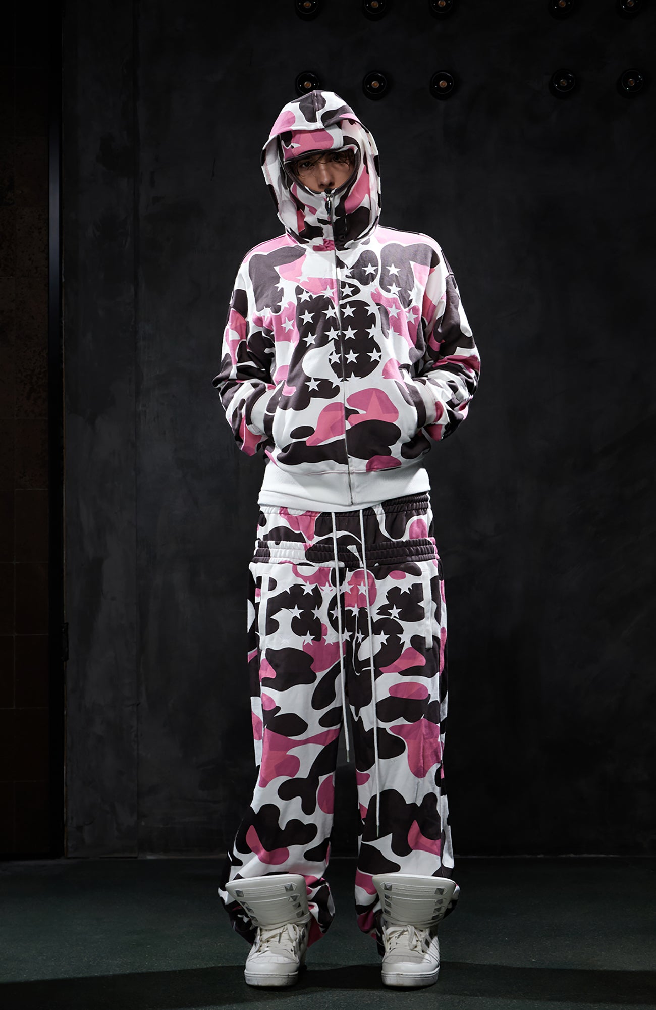DND4DES Camo Star Full-Print Mask Hoodie