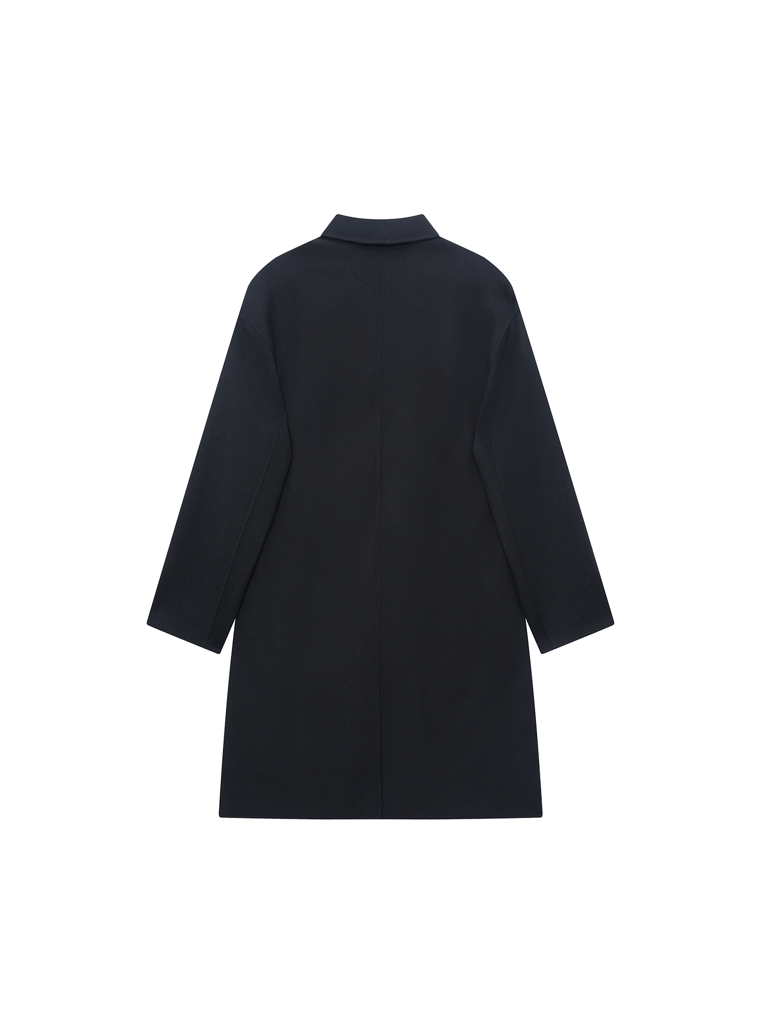 OUYANG WENJUN Minimal Wool Oversized Coat Black