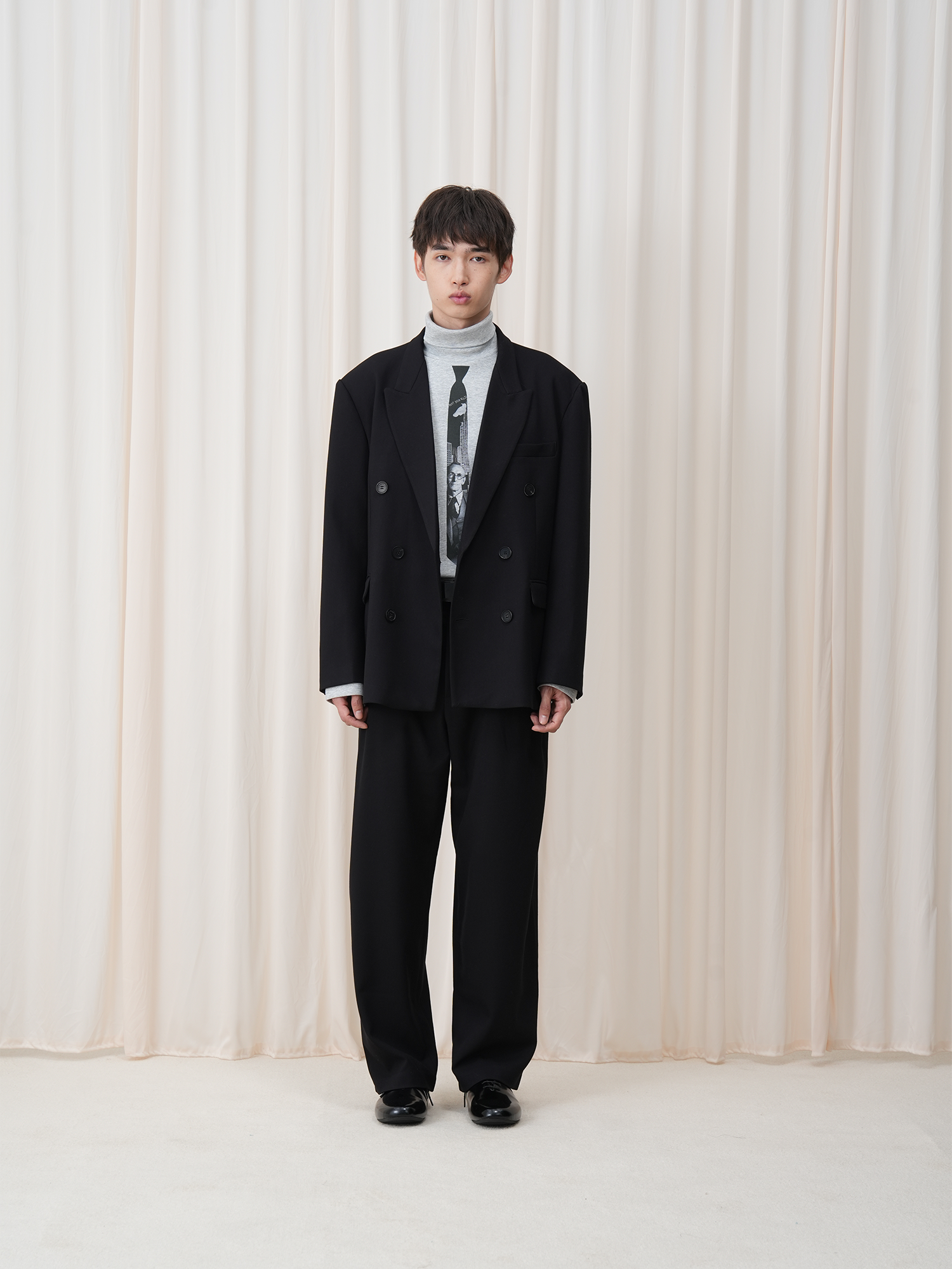 OUYANG WENJUN Classical Double-Breasted Oversized Blazer