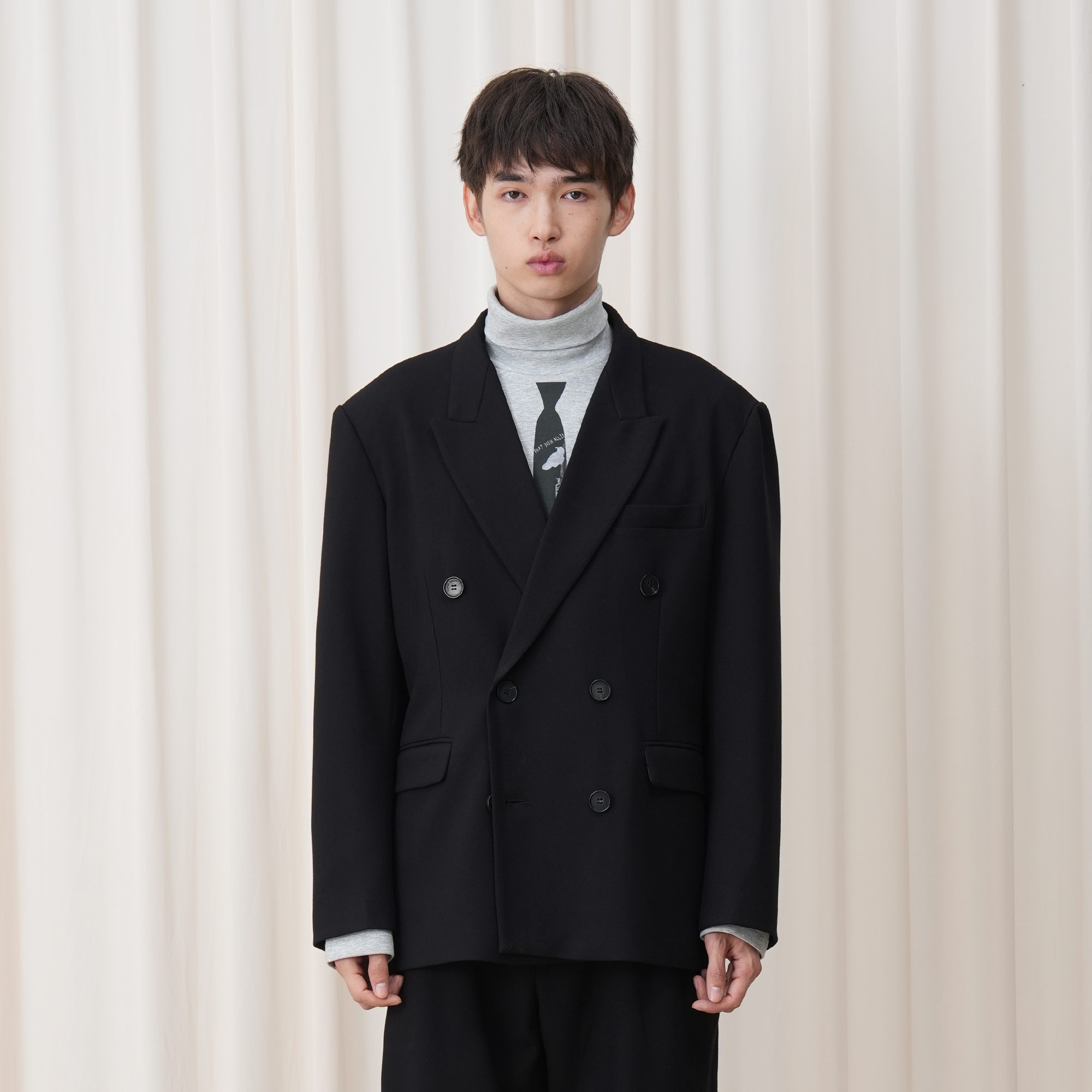 OUYANG WENJUN Classical Double-Breasted Oversized Blazer