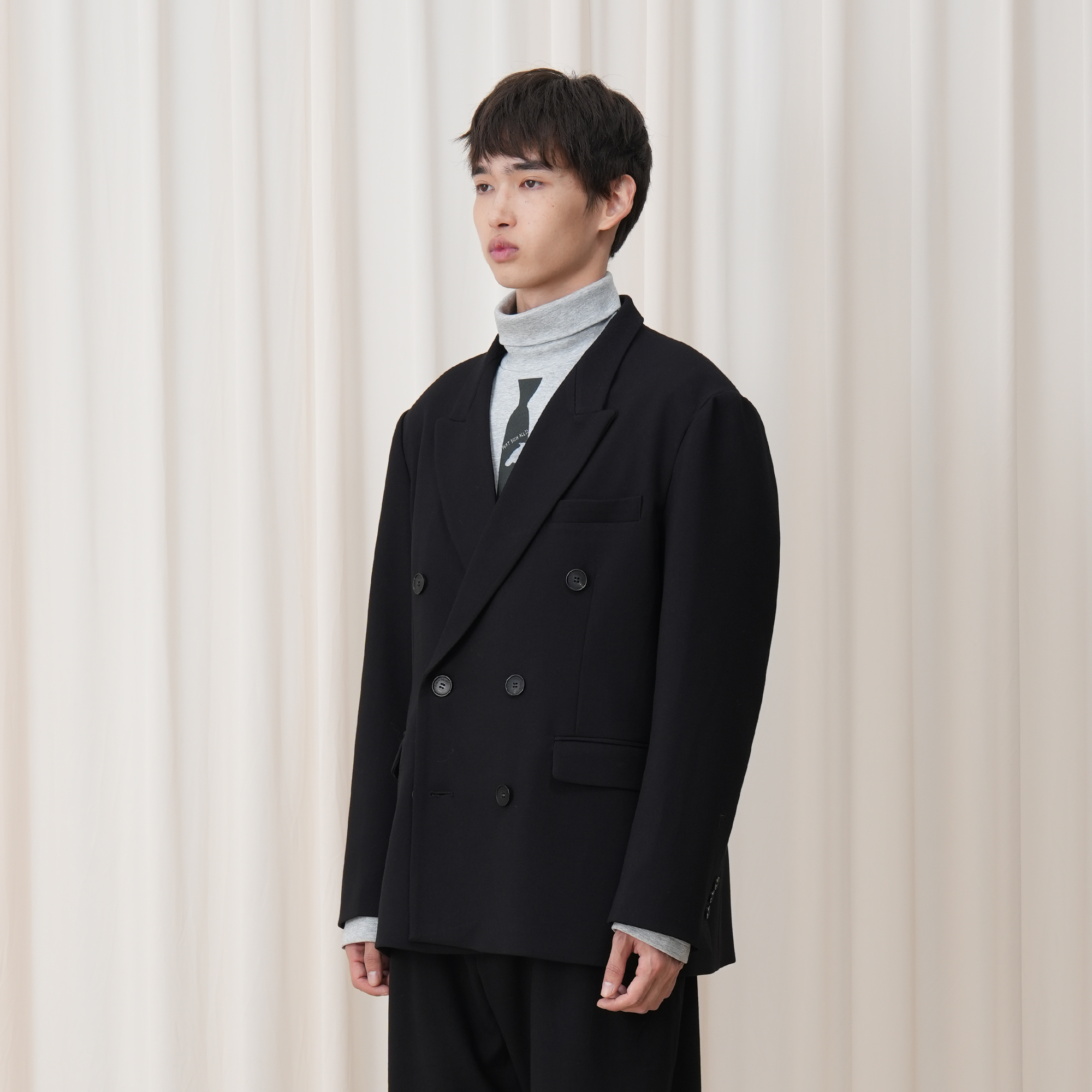 OUYANG WENJUN Classical Double-Breasted Oversized Blazer