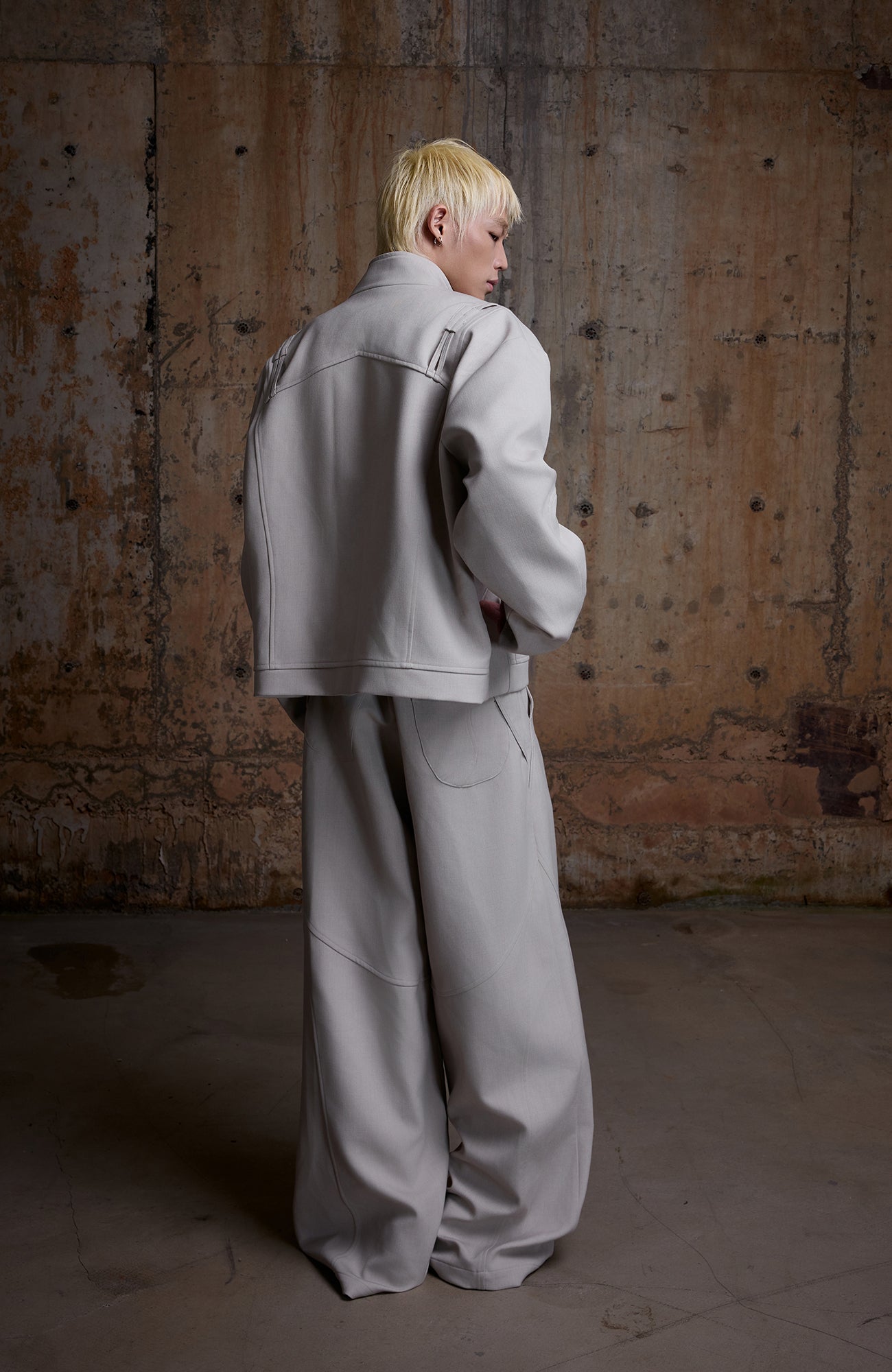 2000RSK Spliced Lace-Up Mock-Neck Jacket