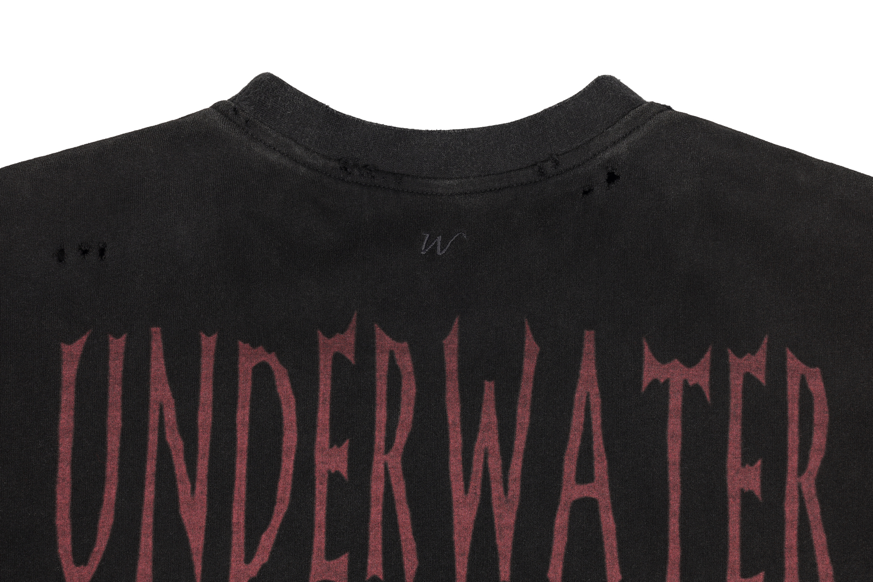 UNDERWATER Washed Distressed Graphic T-Shirt, premium urban and streetwear designers apparel on PROJECTISR.com, UNDERWATER