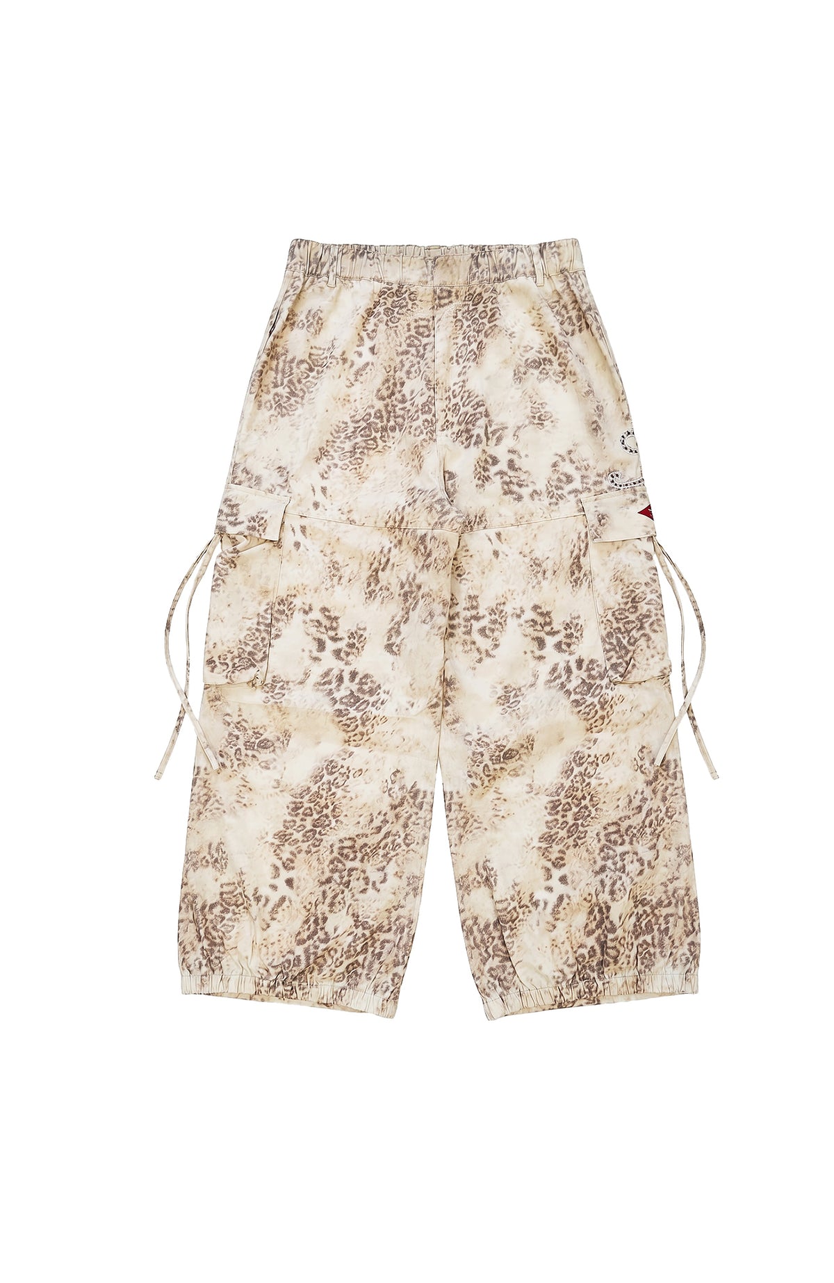 SADSOUP Leopard Star Patched Wide-Leg Pants