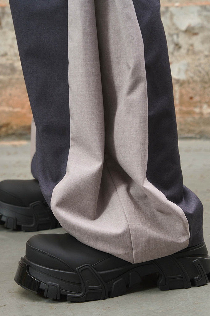 RELABEL Contrast Spliced Wide-Leg Pants, premium urban and streetwear designers apparel on PROJECTISR.com, RELABEL