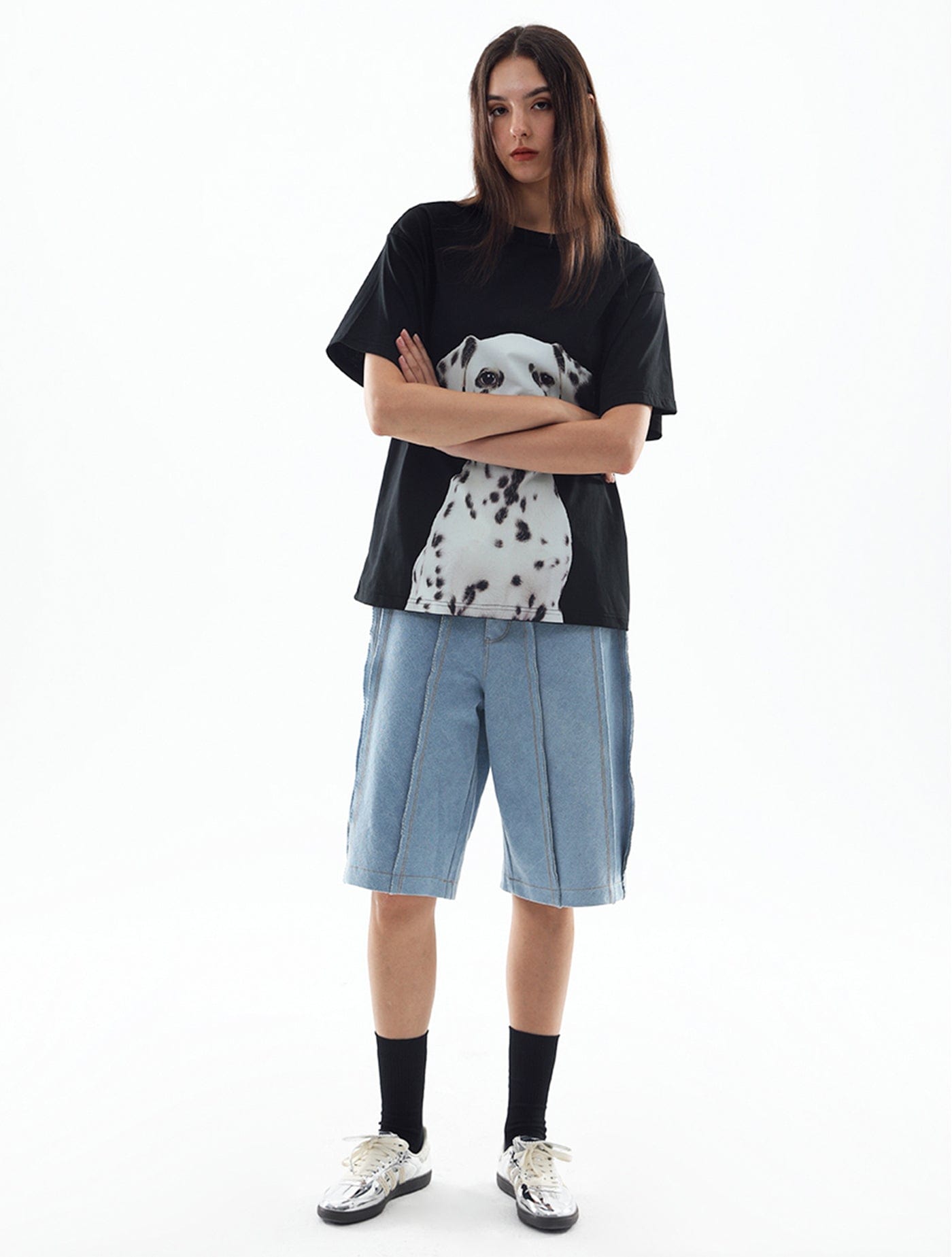 MIICHOUS Deconstructed Raw Edge Shorts