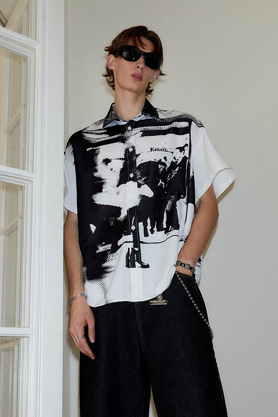 KREATE Platform Full-Print Graphics Half Shirt