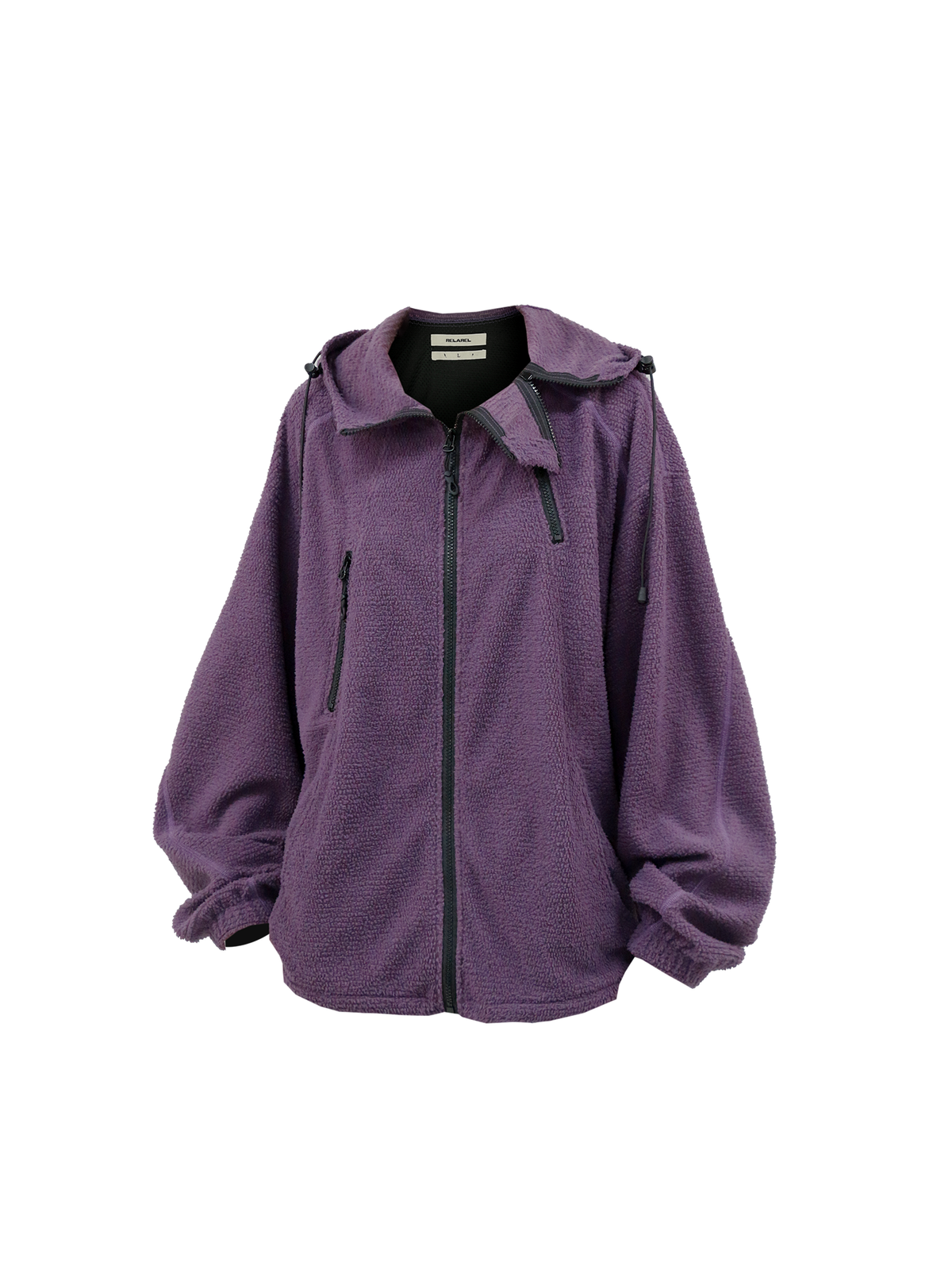 RELABEL Deconstructed Spliced Fleece Hooded Jacket