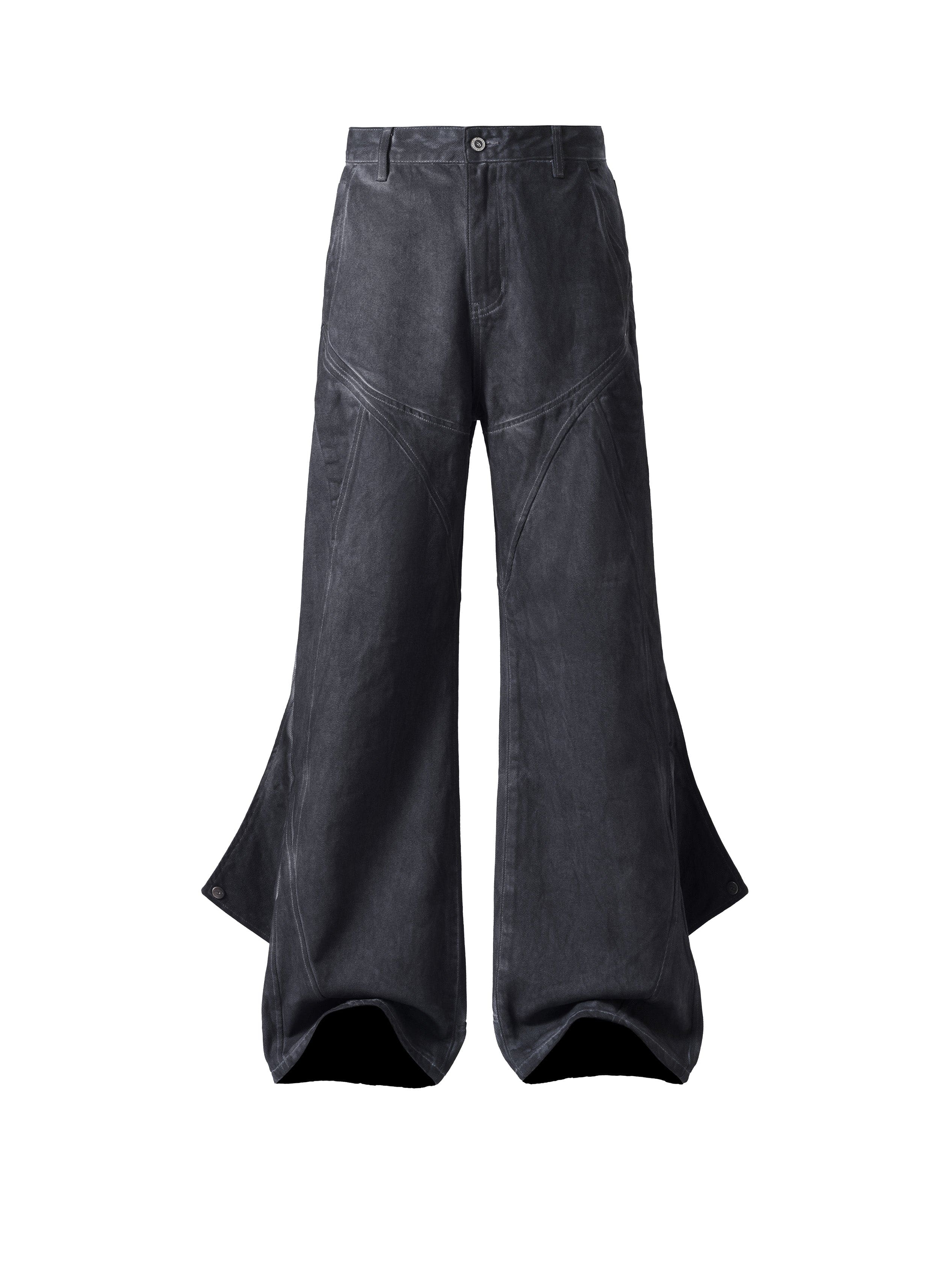 CATSSTAC Dyed Arc-Panel Wide-Leg Jeans, premium urban and streetwear designers apparel on PROJECTISR.com, CATSSTAC