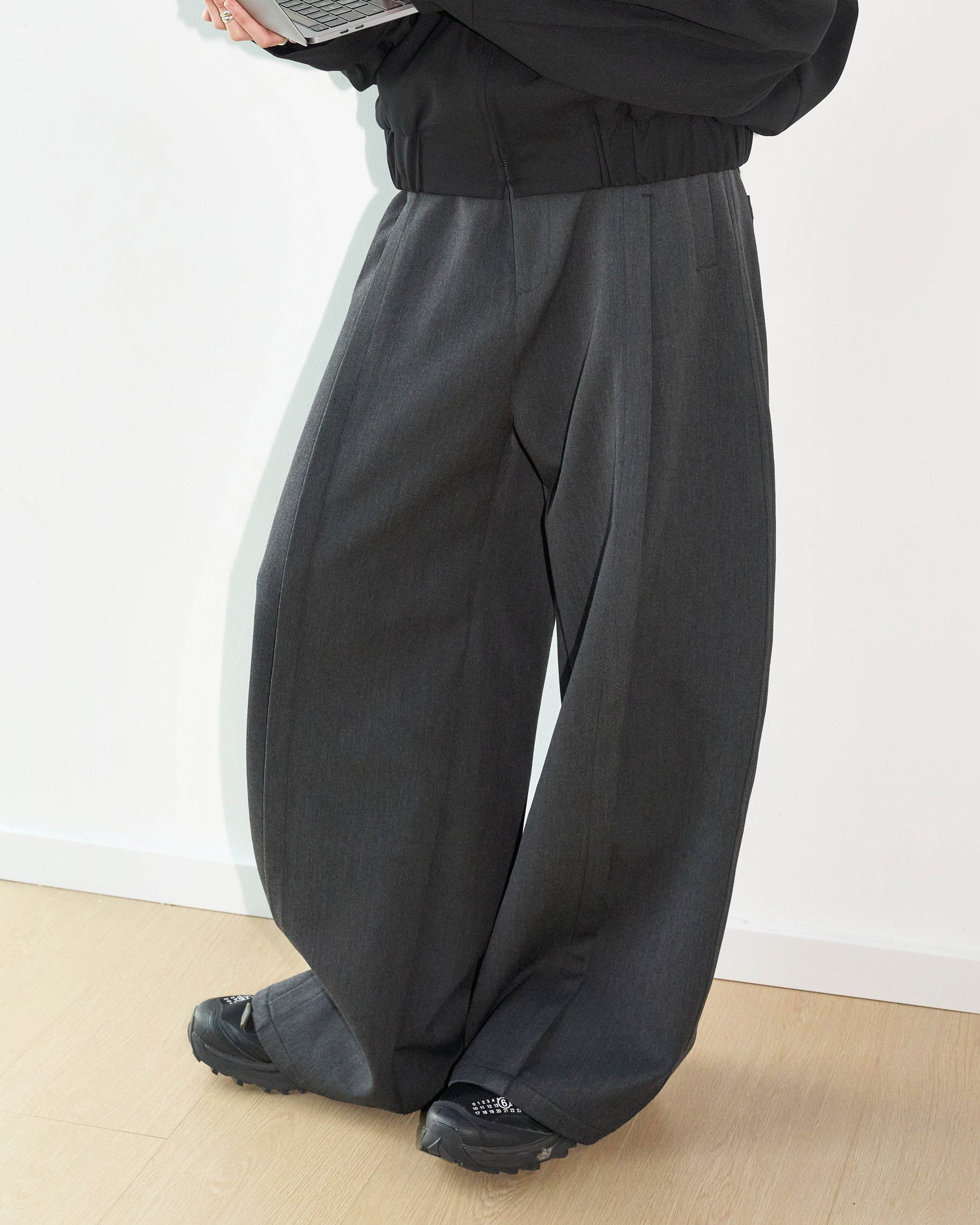 49PERCENT Modern Pleated Wide-Leg Trousers