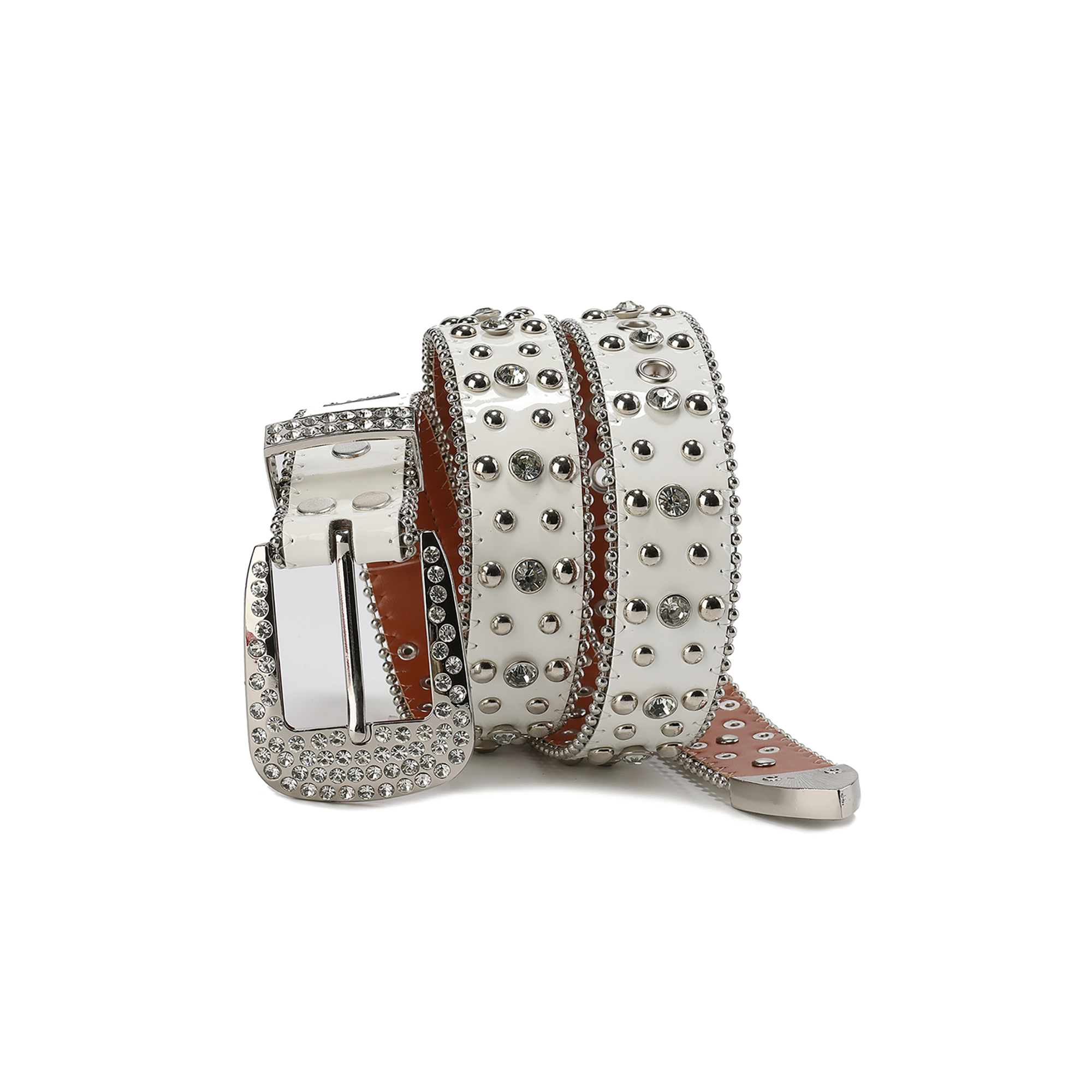 CYCYCY Diamond Studded Leather Belt