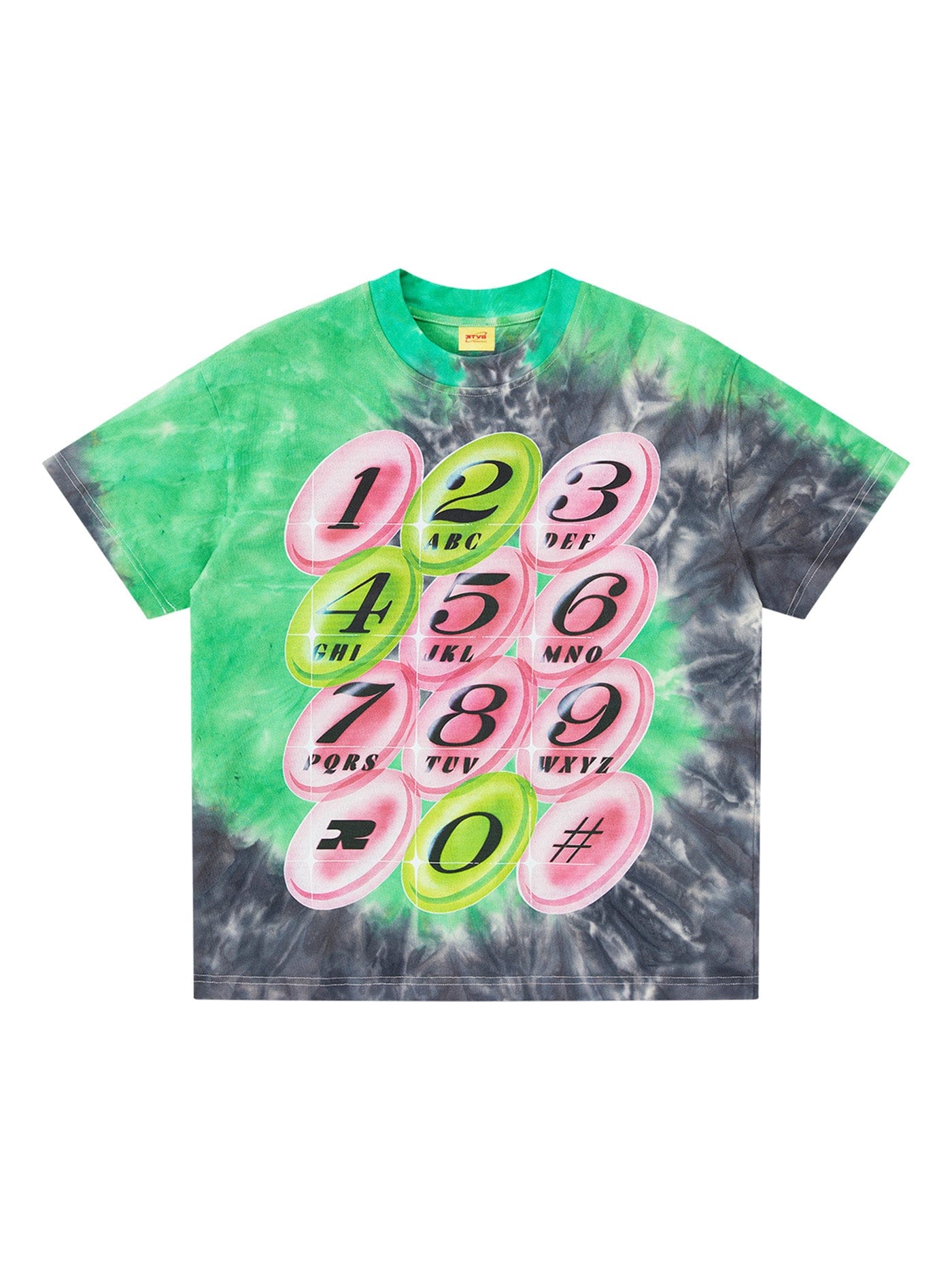 RTVG Tie-Dye Full-print Telephone T-Shirt