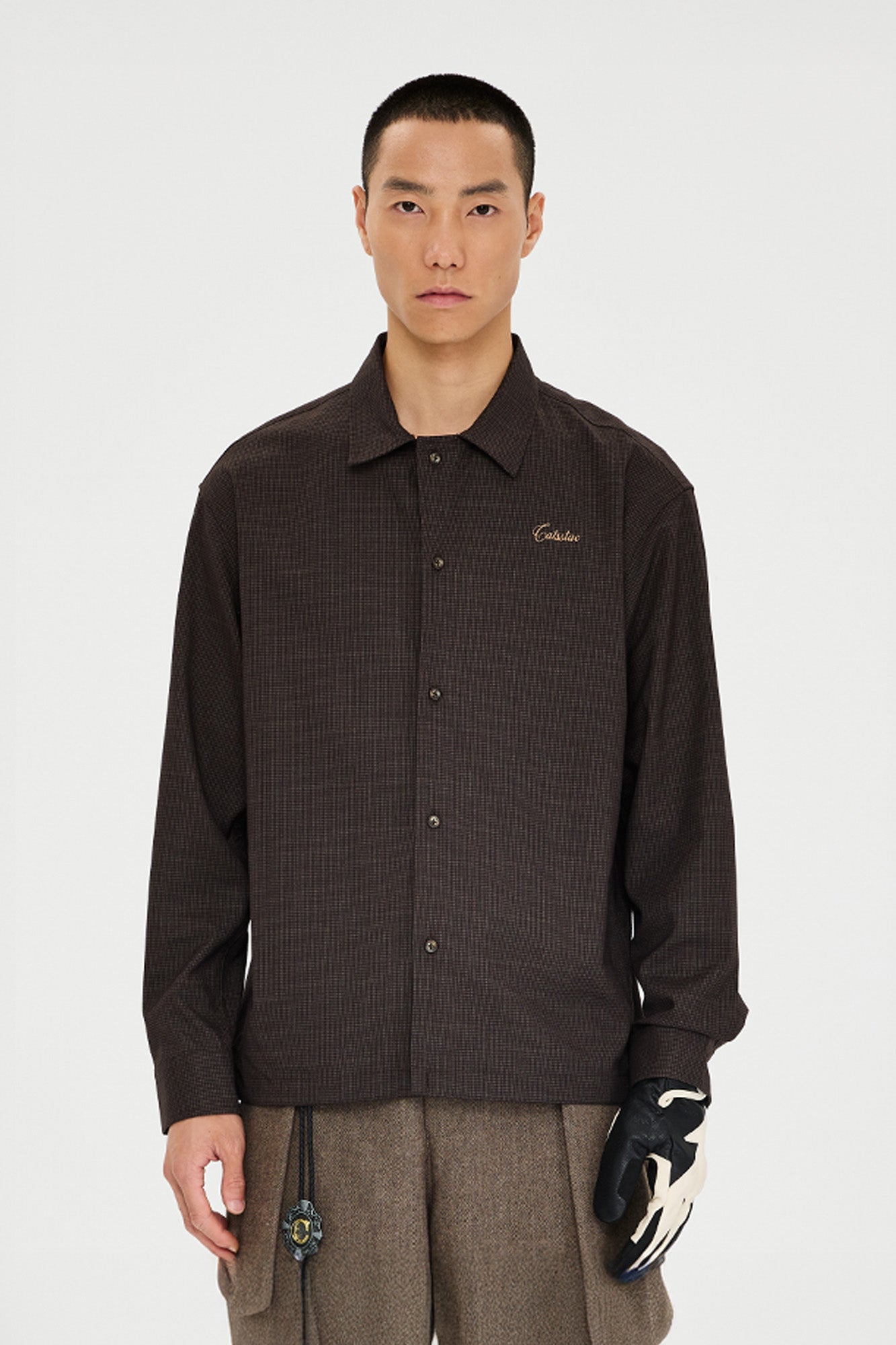 CATSSTAC Retro Gingham Drawstring Hem Boxy Shirt, premium urban and streetwear designers apparel on PROJECTISR.com, CATSSTAC