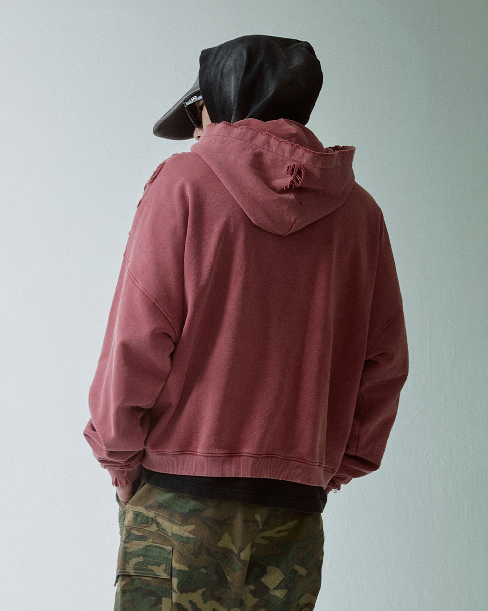 F2CE Essential Oversized Distressed Hoodie