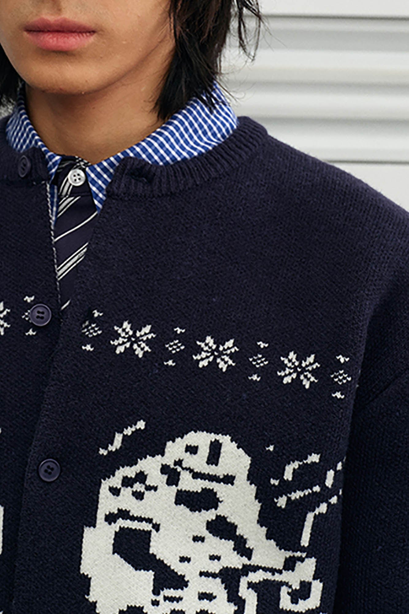 KREATE Fair Isle Button-Up Cardigan