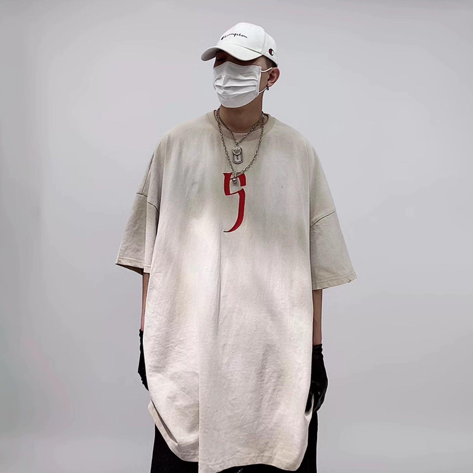 UUCSCC Retro Washed Embroidered Oversized Heavyweight T-Shirt