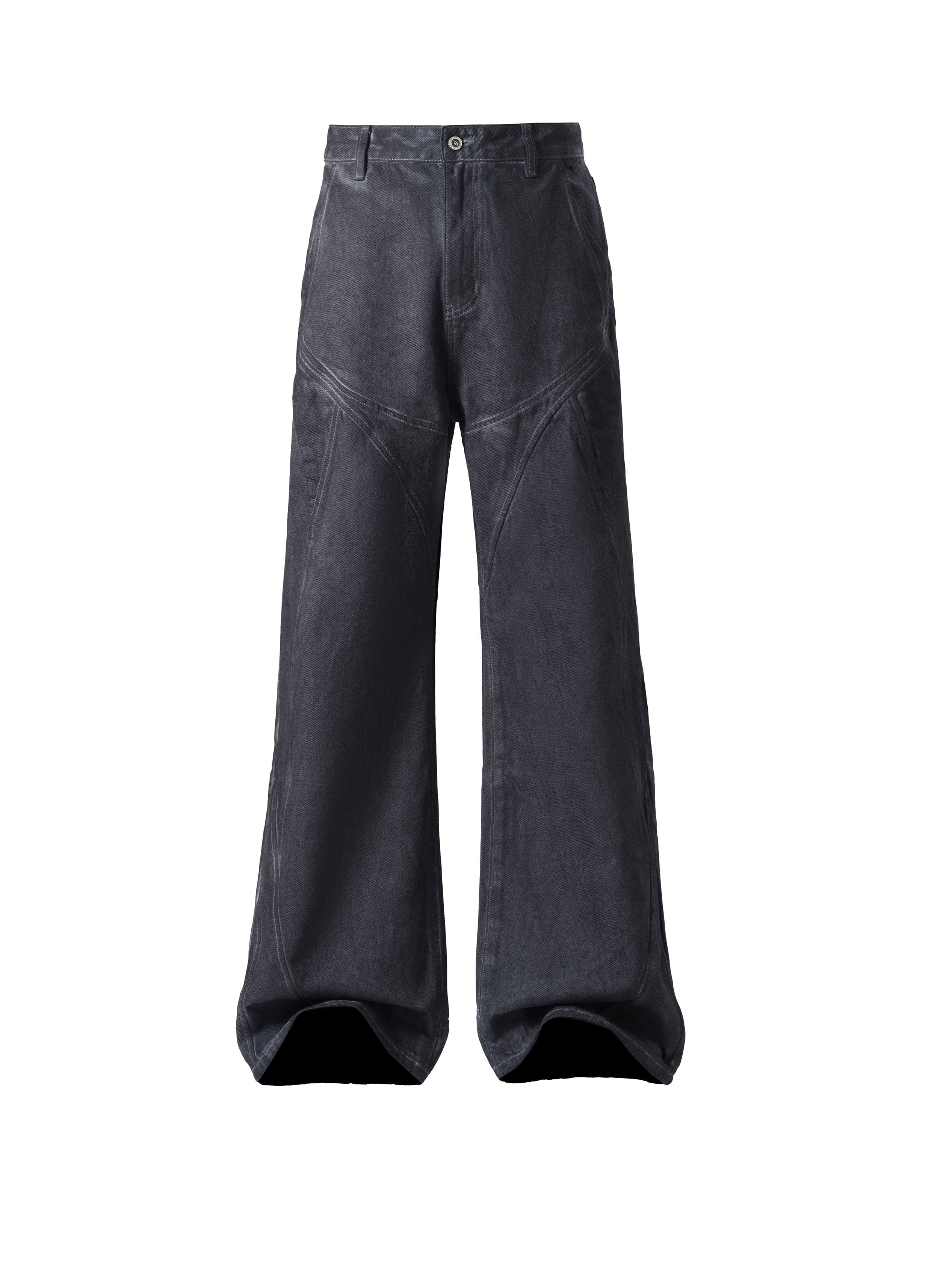 CATSSTAC Dyed Arc-Panel Wide-Leg Jeans, premium urban and streetwear designers apparel on PROJECTISR.com, CATSSTAC