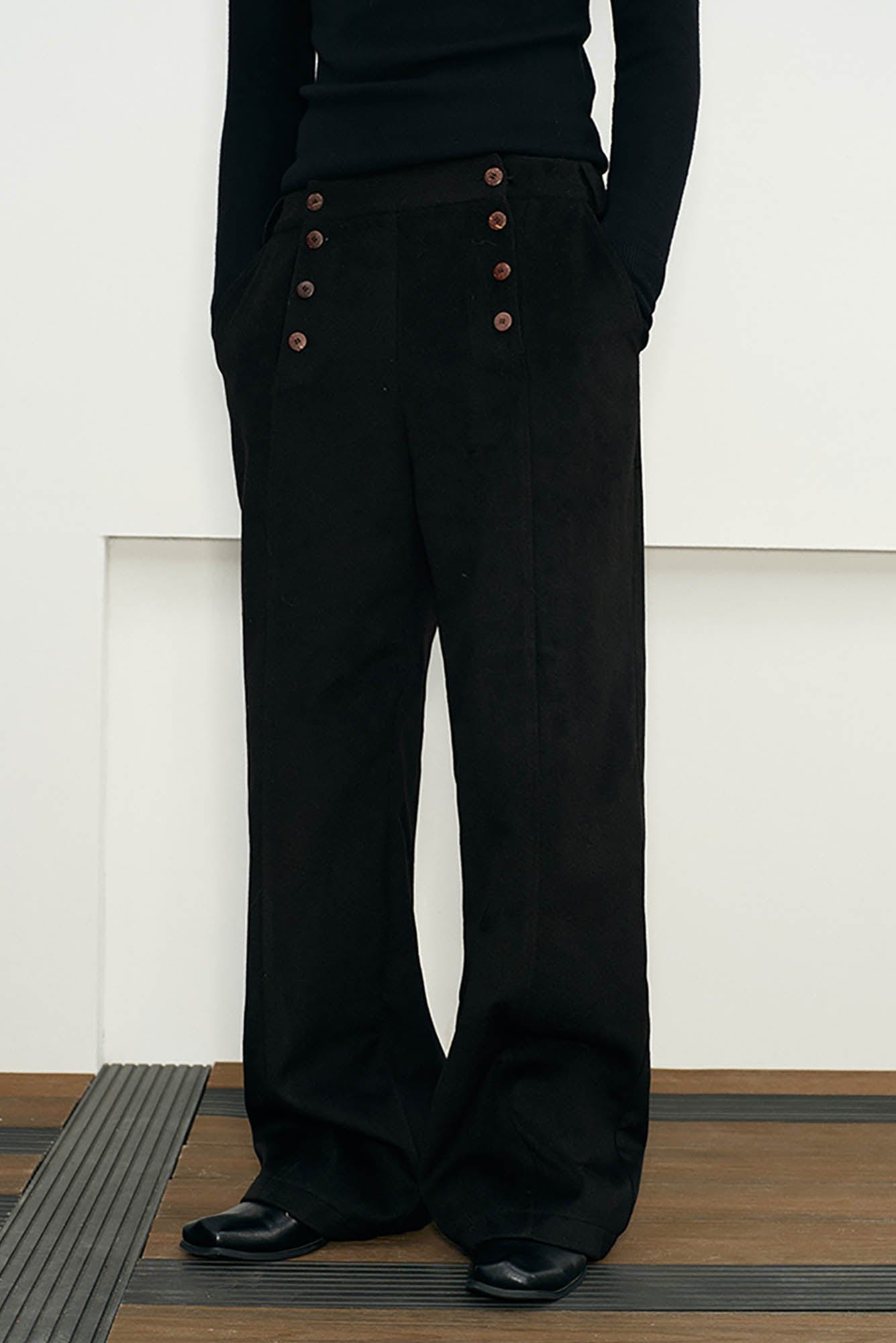 KREATE Double-Breasted Straight-Leg Pants