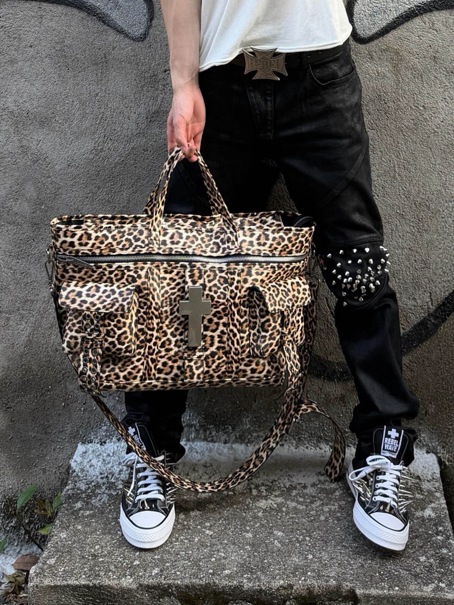 REBEL WAVE Cross Leopard Bag