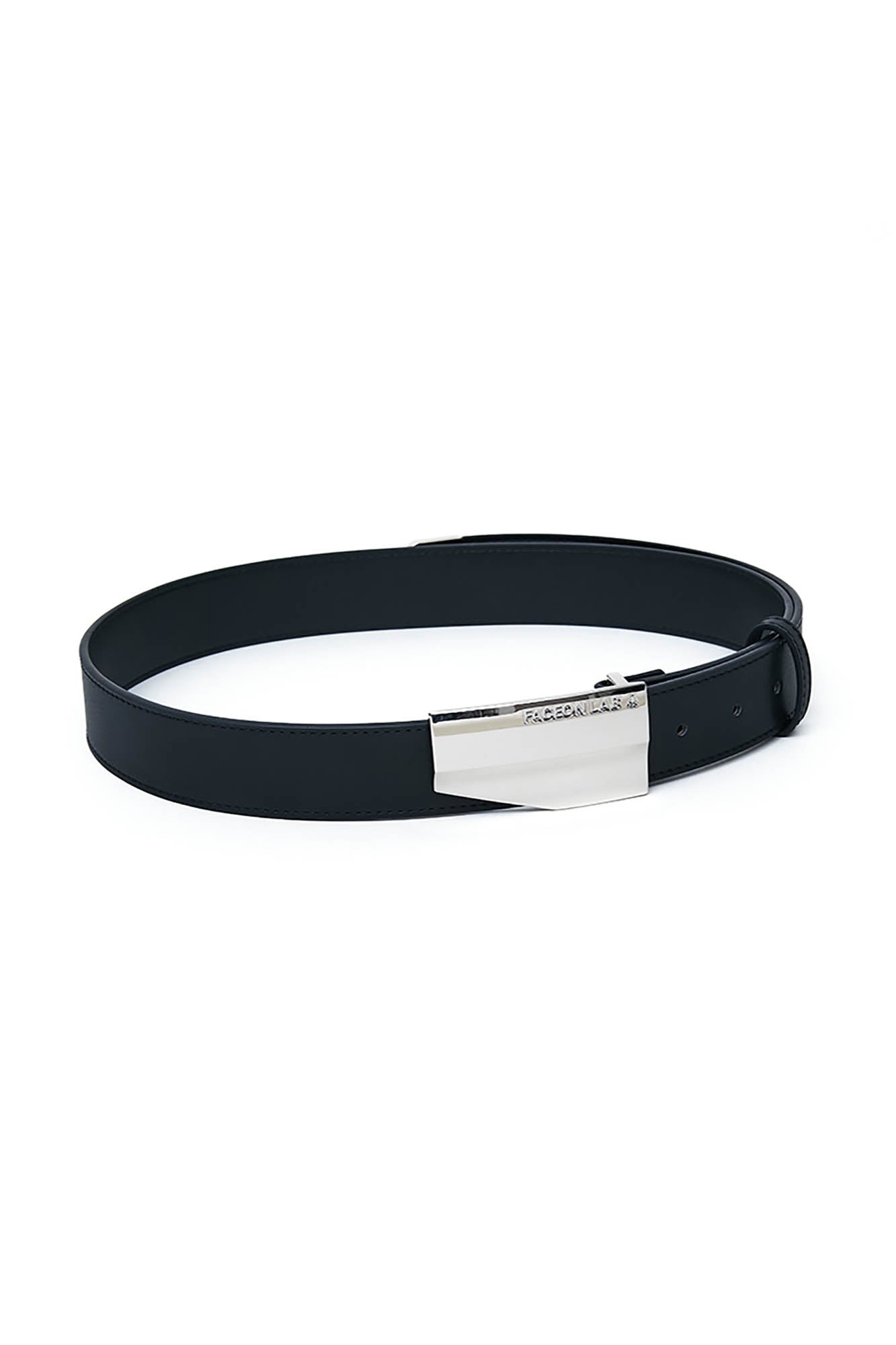 FACEONLAB Essential Metal Buckle Logo Belt