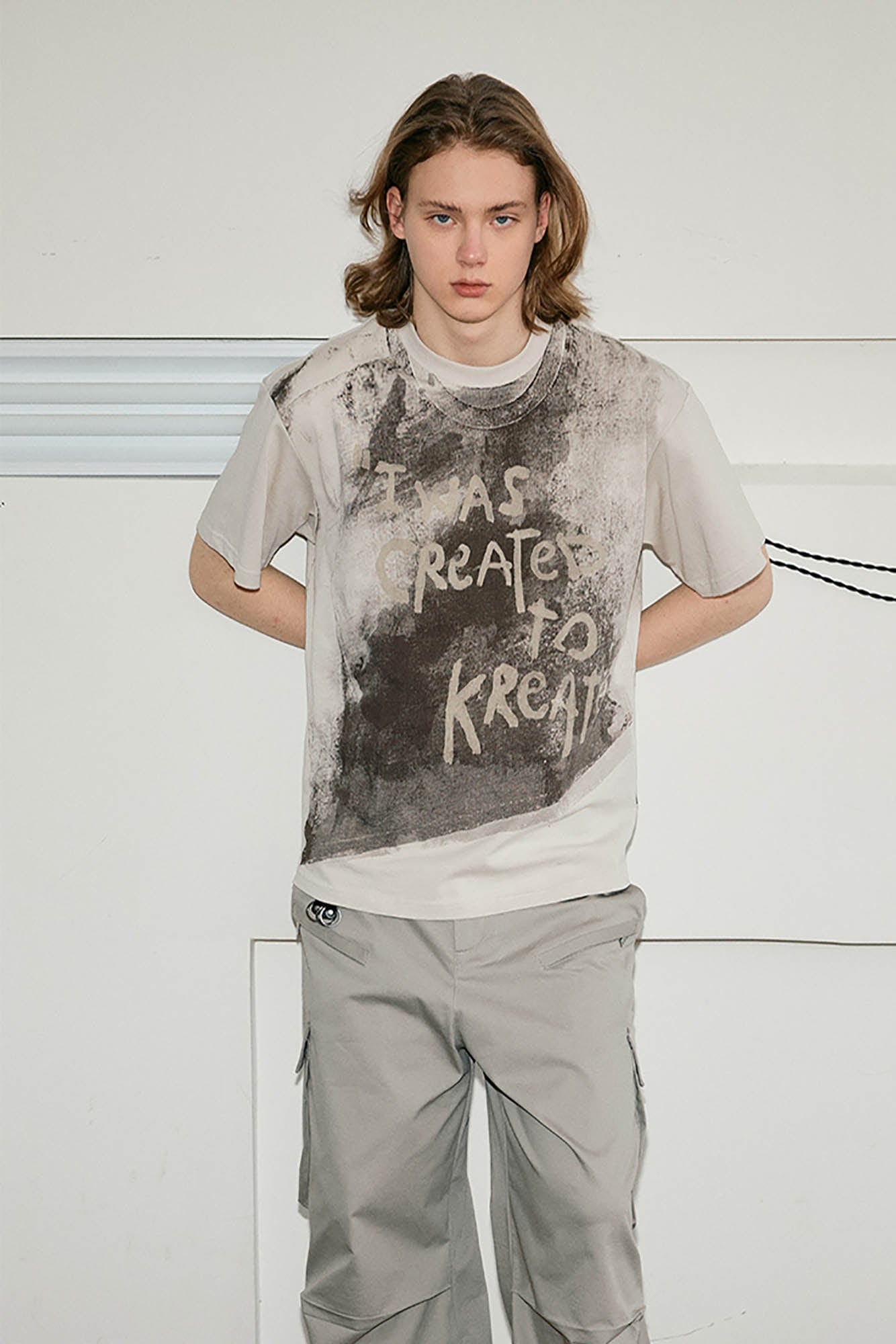 KREATE Slogan Dyed T-Shirt