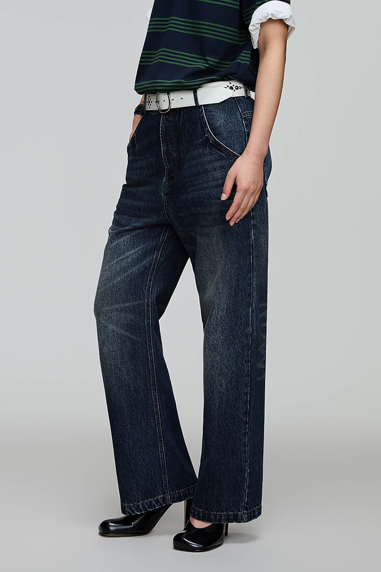 OPICLOTH Lyocell-Blend Washed Straight-Leg Jeans