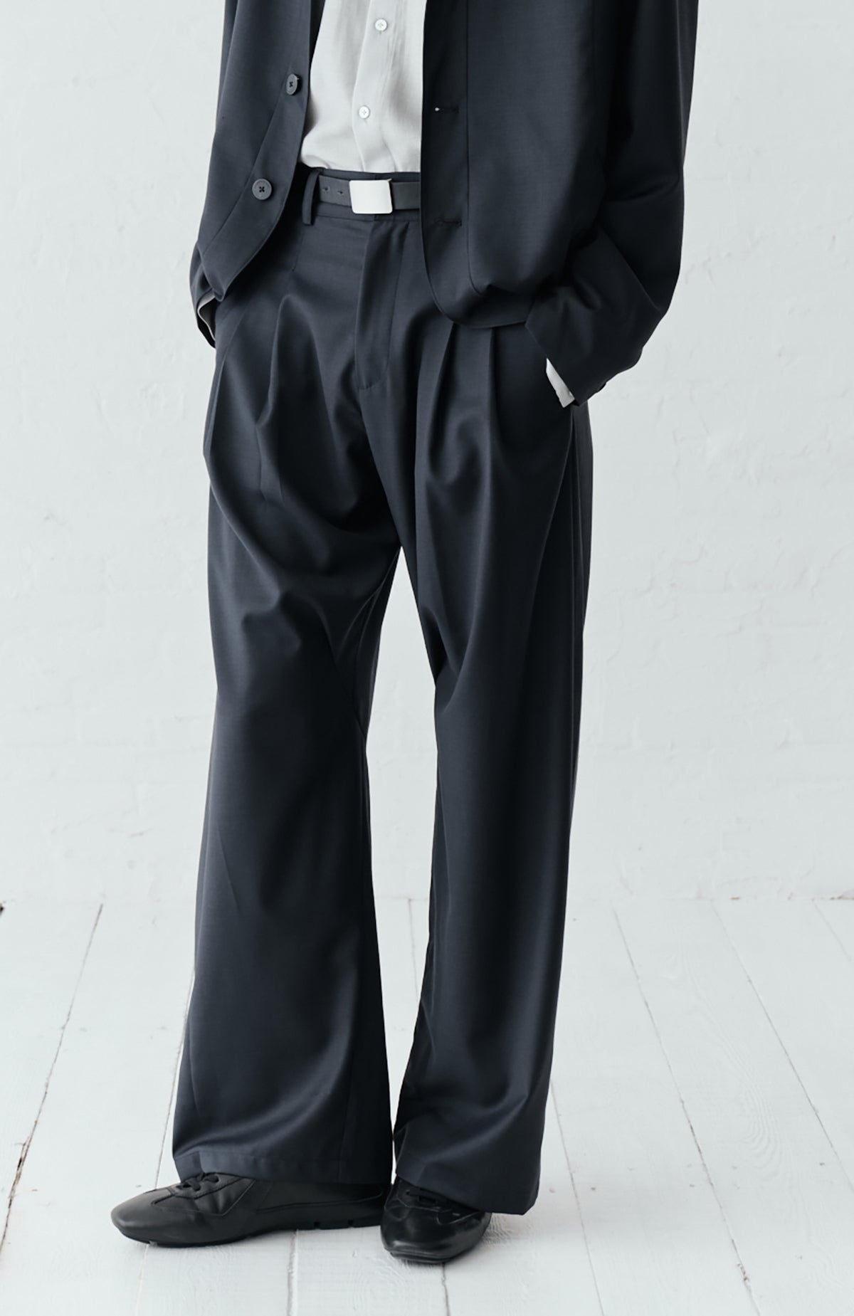 GRAINMUSTARD High-Waist Wide-Leg Trousers