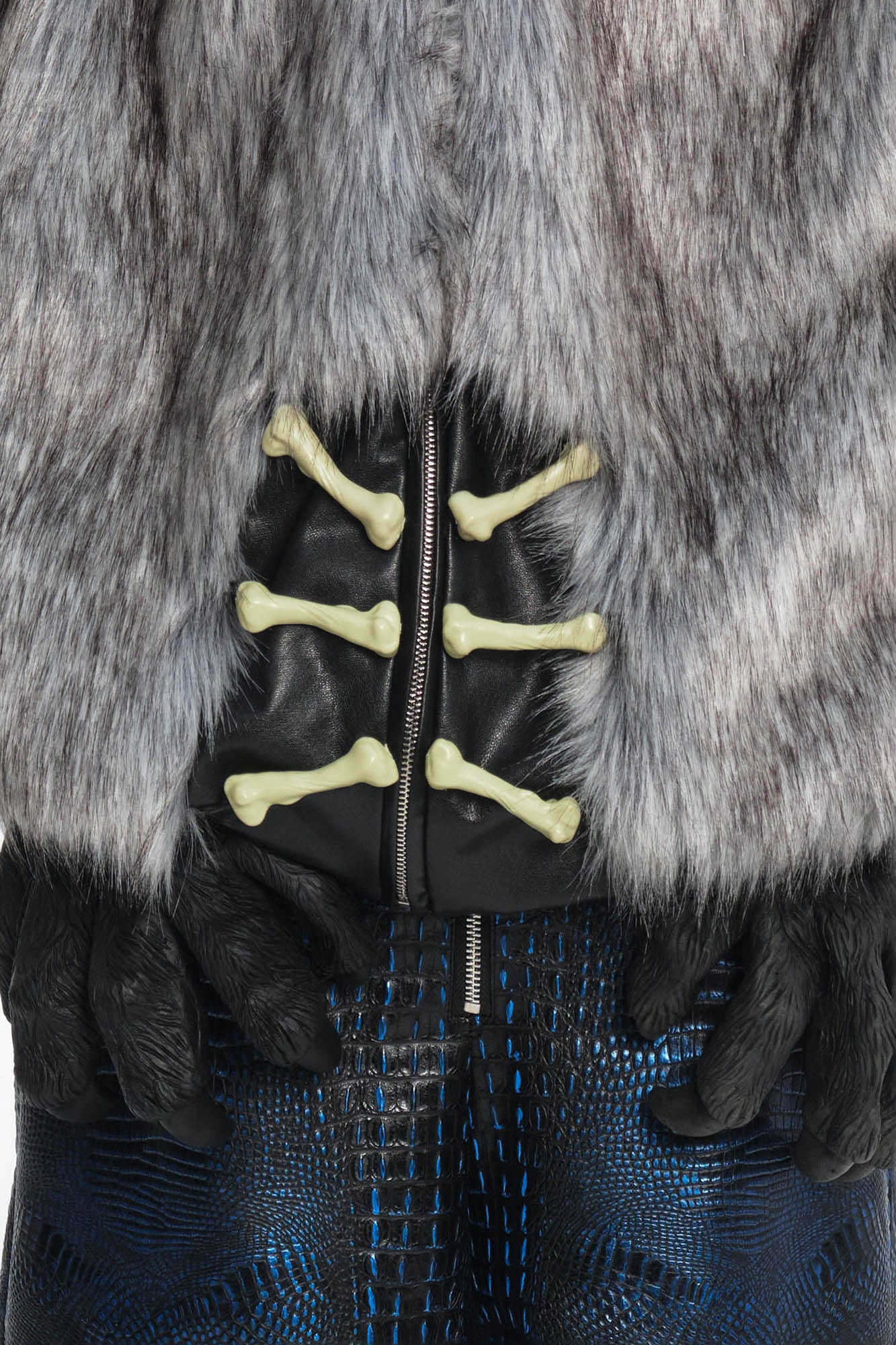 EMBRYO Detachable Beast Claw Faux Fur Hooded Jacket, premium urban and streetwear designers apparel on PROJECTISR.com, EMBRYO