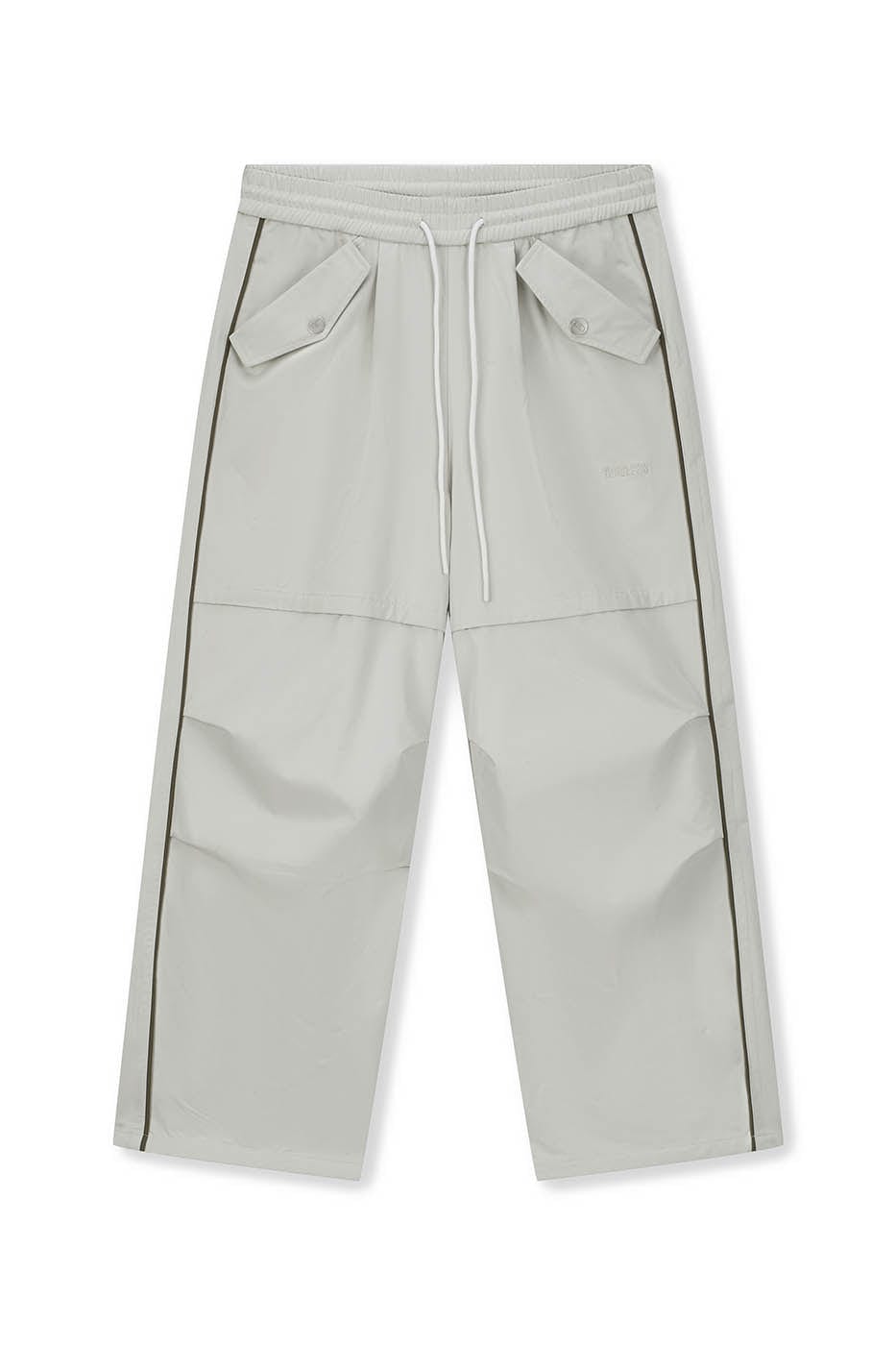 BONELESS Paneled Crinkled Parachute Pants Cho, premium urban and streetwear designers apparel on PROJECTISR.com, BONELESS