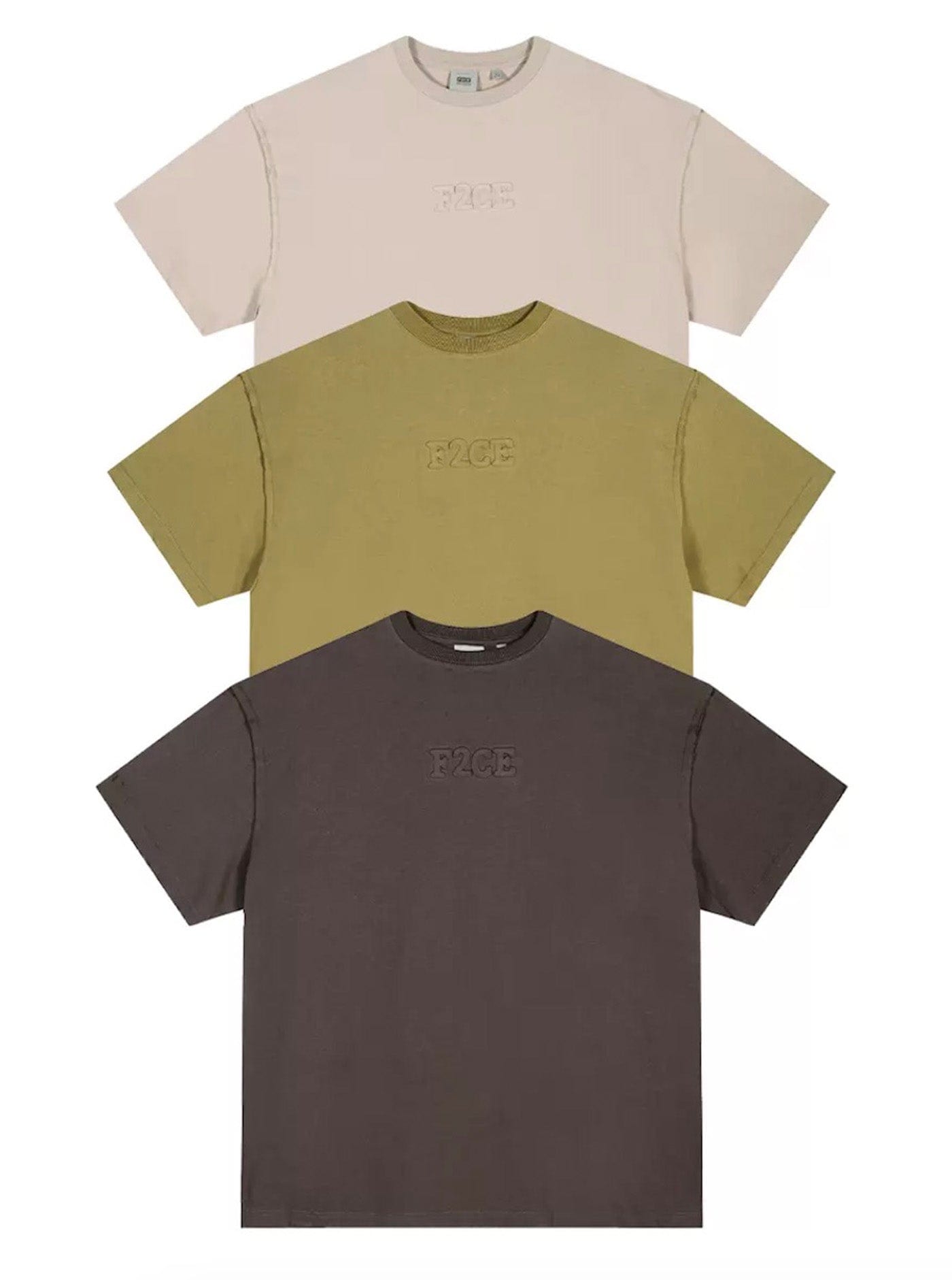 F2CE Essential Embossed LOGO Reversed T-Shirt, premium urban and streetwear designers apparel on PROJECTISR.com, F2CE