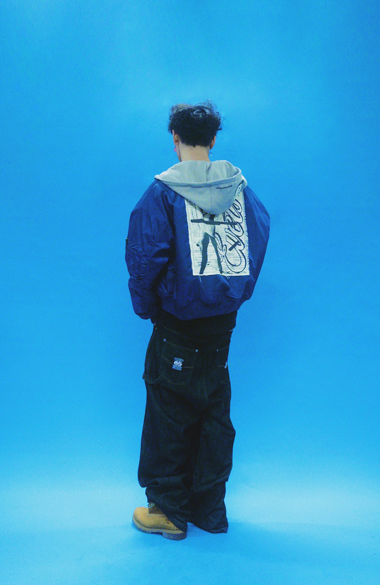 EVETS Graphic Cropped Hooded Bomber, premium urban and streetwear designers apparel on PROJECTISR.com, EVETS