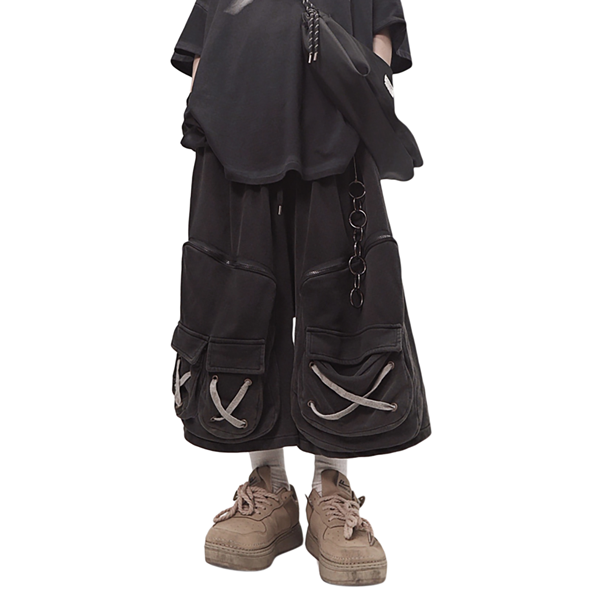 UUCSCC Distressed Multi-Pocket Cargo Shorts