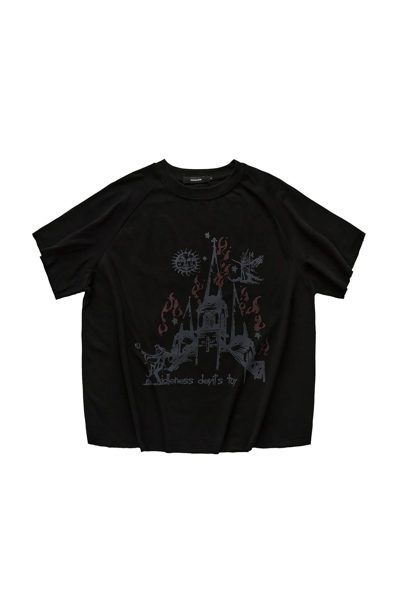 LUUUCAM Devil’s Toy Cathedral Graphic T-Shirt, premium urban and streetwear designers apparel on PROJECTISR.com, LUUUCAM