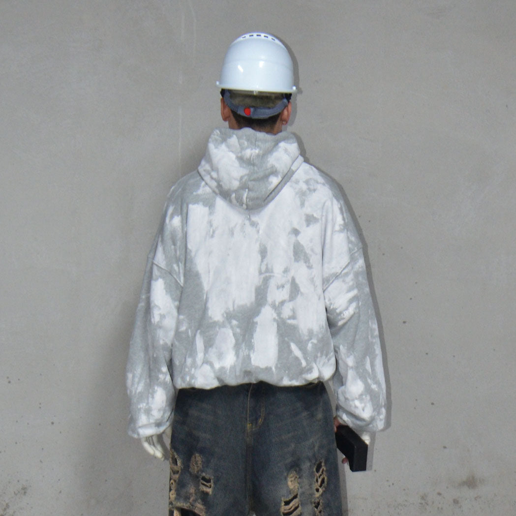 LUUUCAM Brush-Paint Faded Logo Hoodie, premium urban and streetwear designers apparel on PROJECTISR.com, LUUUCAM