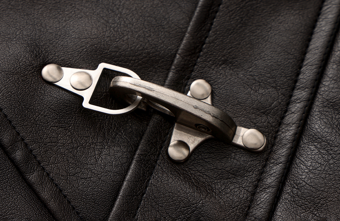 LUUUCAM Embroidered Faux Leather Jacket