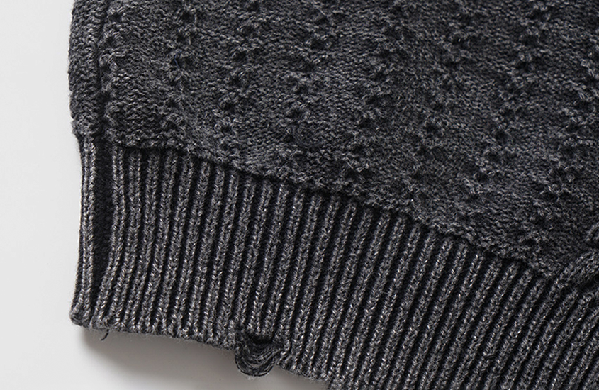 LUUUCAM Ribbed  Distressed Button-Up Knit