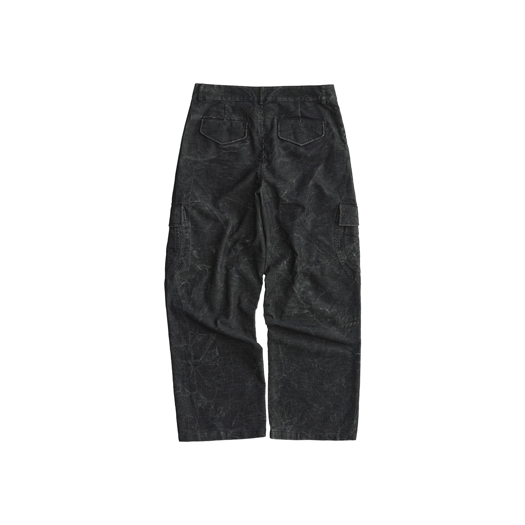 LUUUCAM Washed Corduroy Marbel Cargo Pants