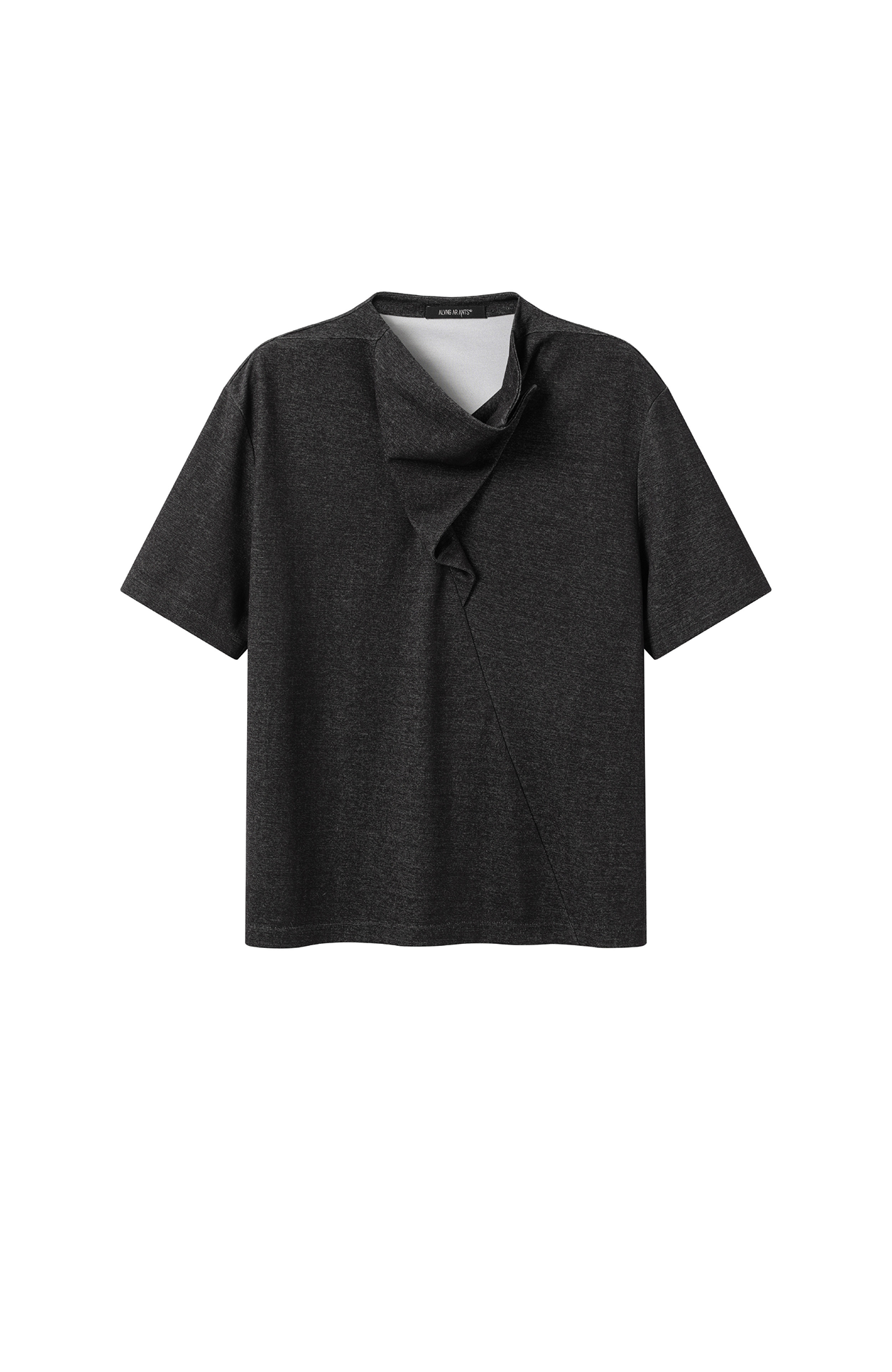 ALVNG AR ANTS Convertible Cowl-Neck Tee, premium urban and streetwear designers apparel on PROJECTISR.com, ALVNG AR ANTS