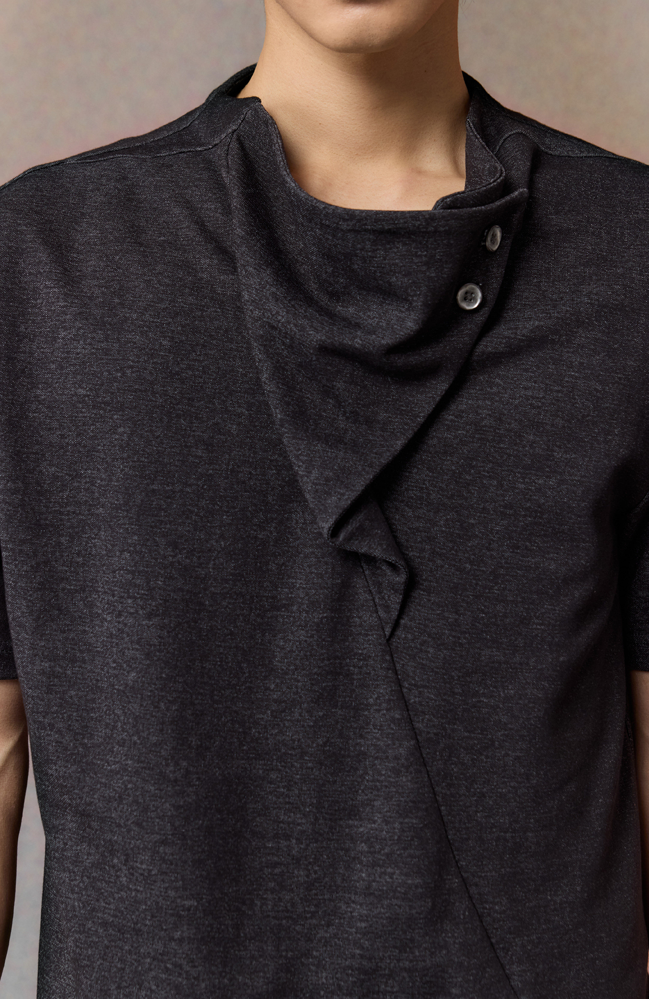ALVNG AR ANTS Convertible Cowl-Neck Tee, premium urban and streetwear designers apparel on PROJECTISR.com, ALVNG AR ANTS