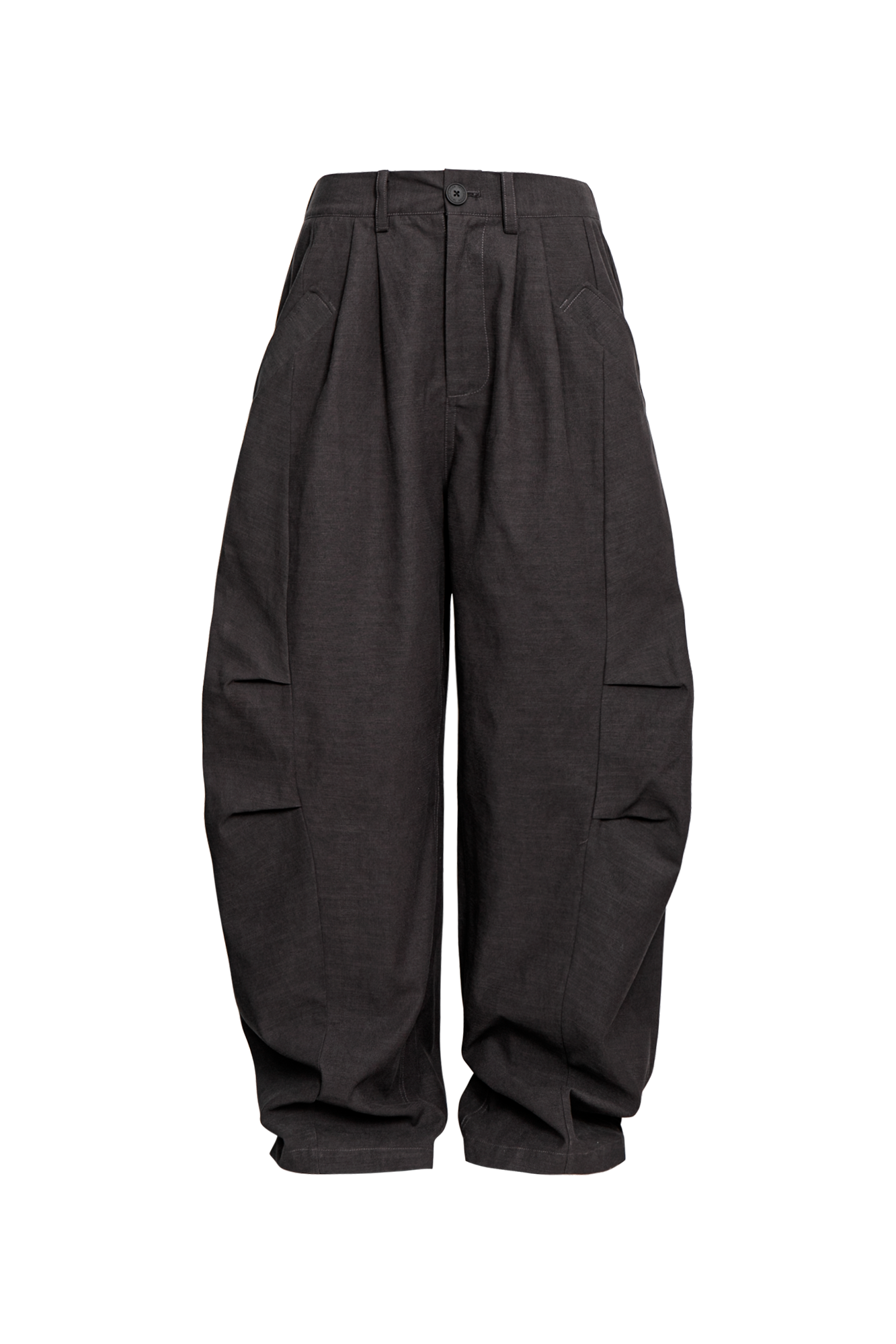 LEONSENSE Modern Curved Paneled Tencel-Cotton Pants, premium urban and streetwear designers apparel on PROJECTISR.com, LEONSENSE