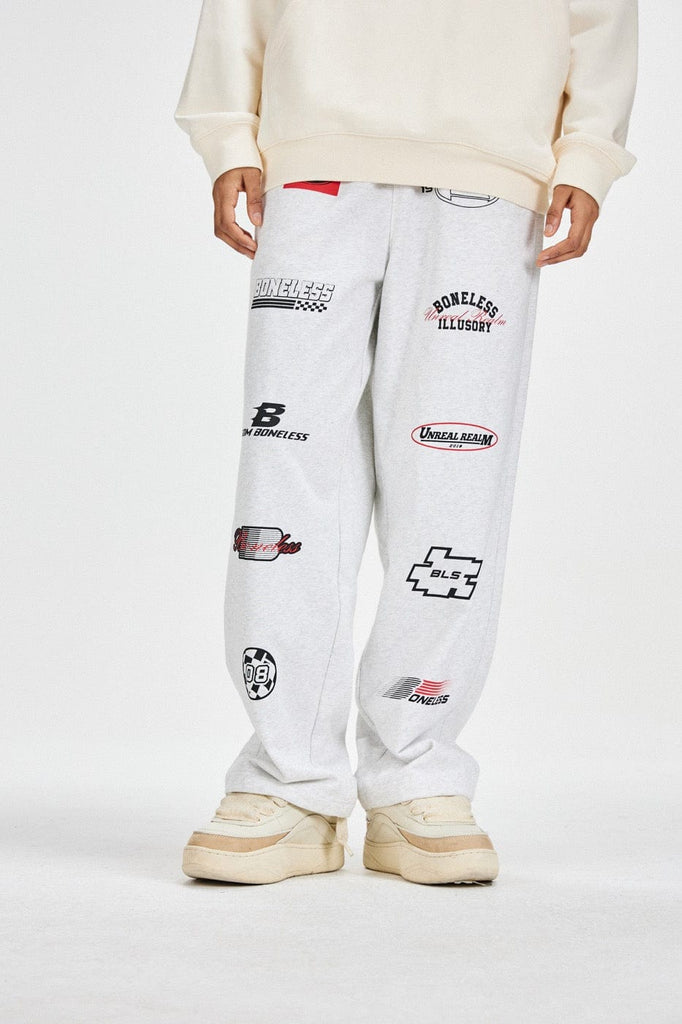 BONELESS Racing Logo Sweatpants, premium urban and streetwear designers apparel on PROJECTISR.com, BONELESS