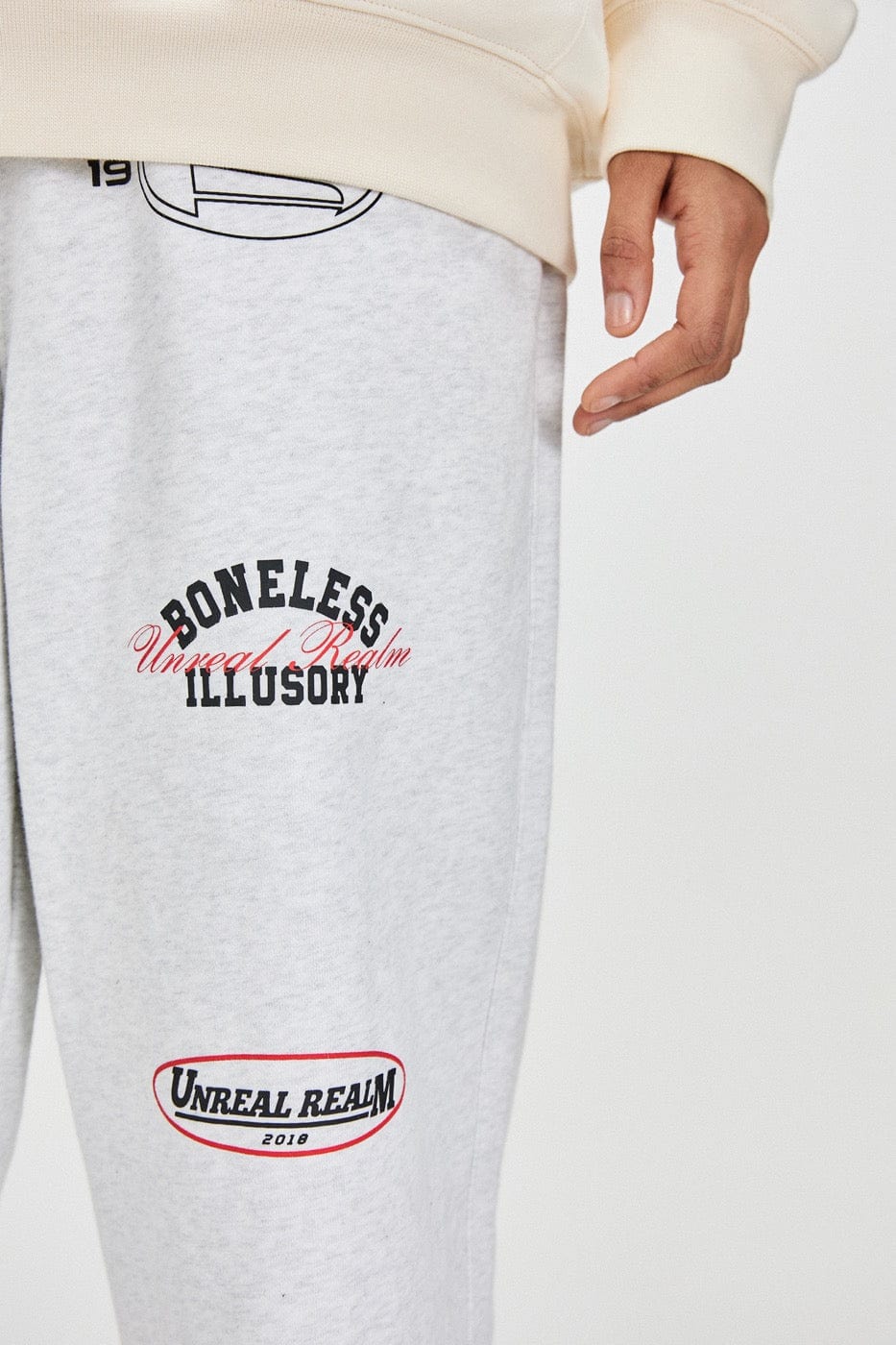 BONELESS Racing Logo Sweatpants, premium urban and streetwear designers apparel on PROJECTISR.com, BONELESS