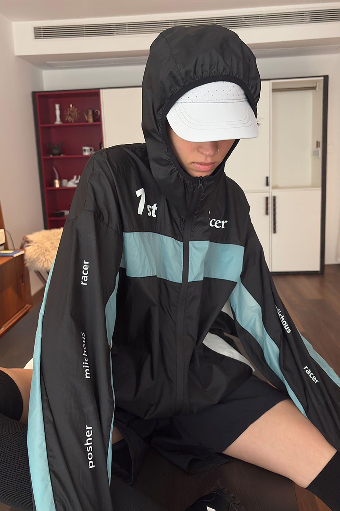 MIICHOUS Contrast Spliced UV Protection Hooded Jacket