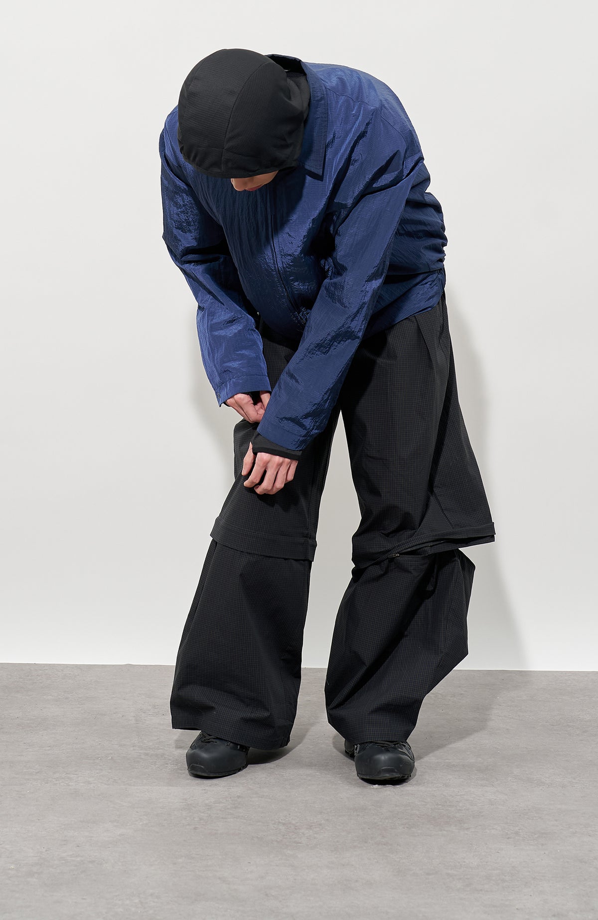 FMACM Detachable Plaid Straight-Leg Pants
