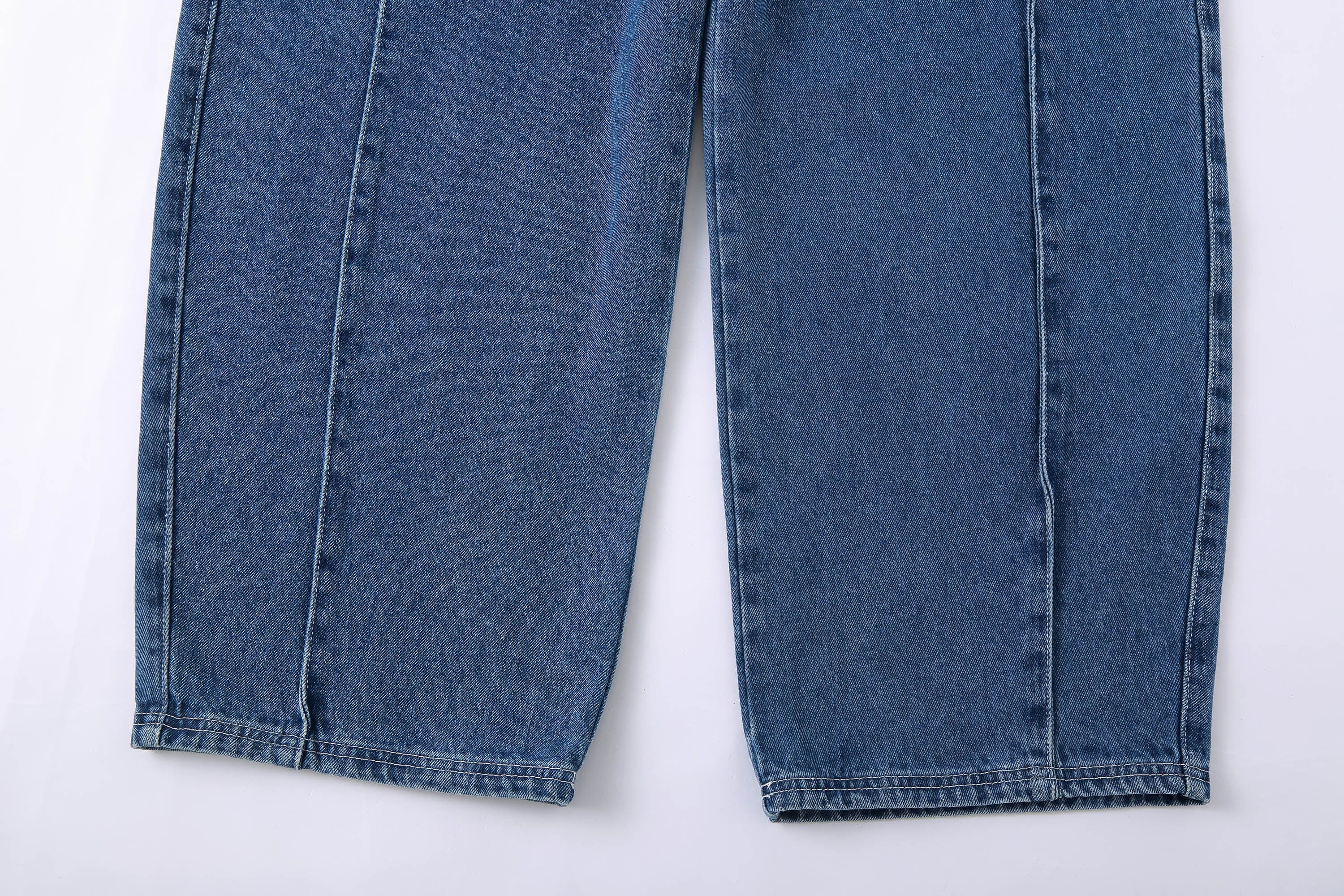 CLP Folded-Waist Spliced Jeans