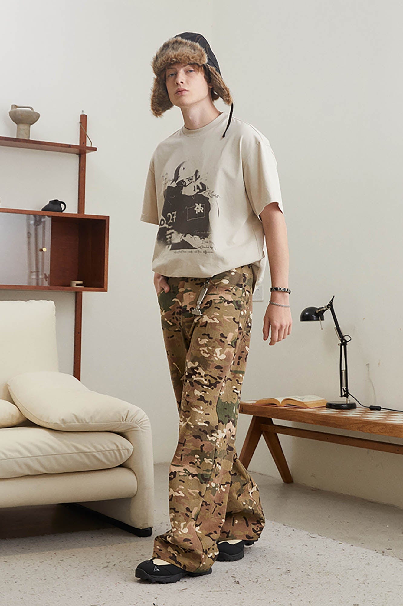 KREATE Camo Wide-Leg Pants