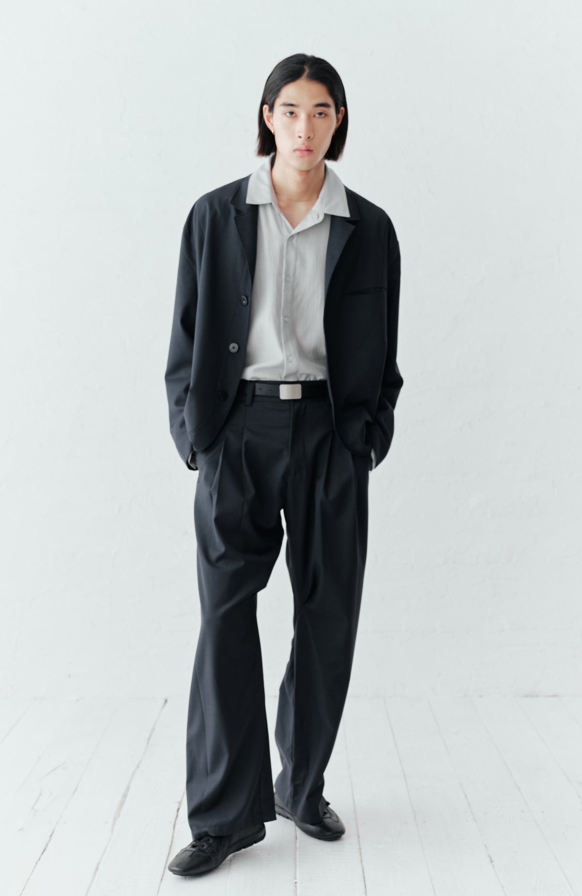 GRAINMUSTARD High-Waist Wide-Leg Trousers
