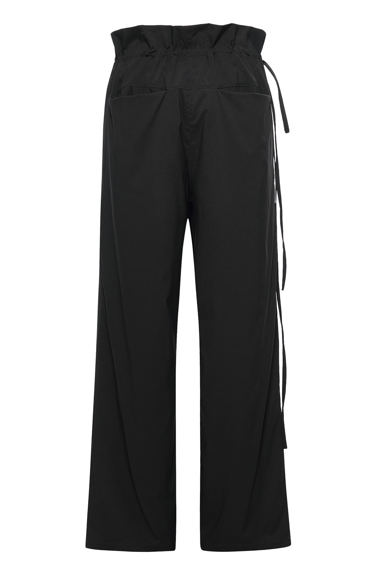 7440 37 1 Asymmetrical Overlay Drawcord Ruffled Waist Trousers, premium urban and streetwear designers apparel on PROJECTISR.com, 7440 37 1