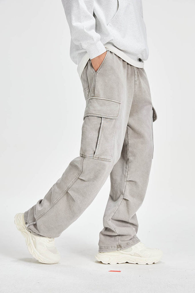 BONELESS Big Pocket Pleated Drawstring Cargo Pants, premium urban and streetwear designers apparel on PROJECTISR.com, BONELESS